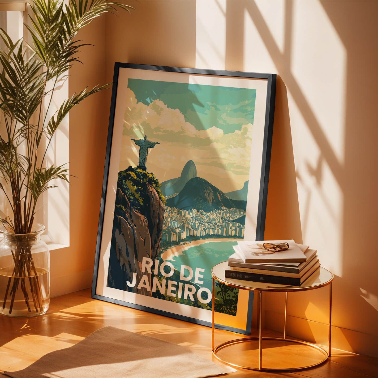 Rio de Janeiro Vintage City Travel Poster