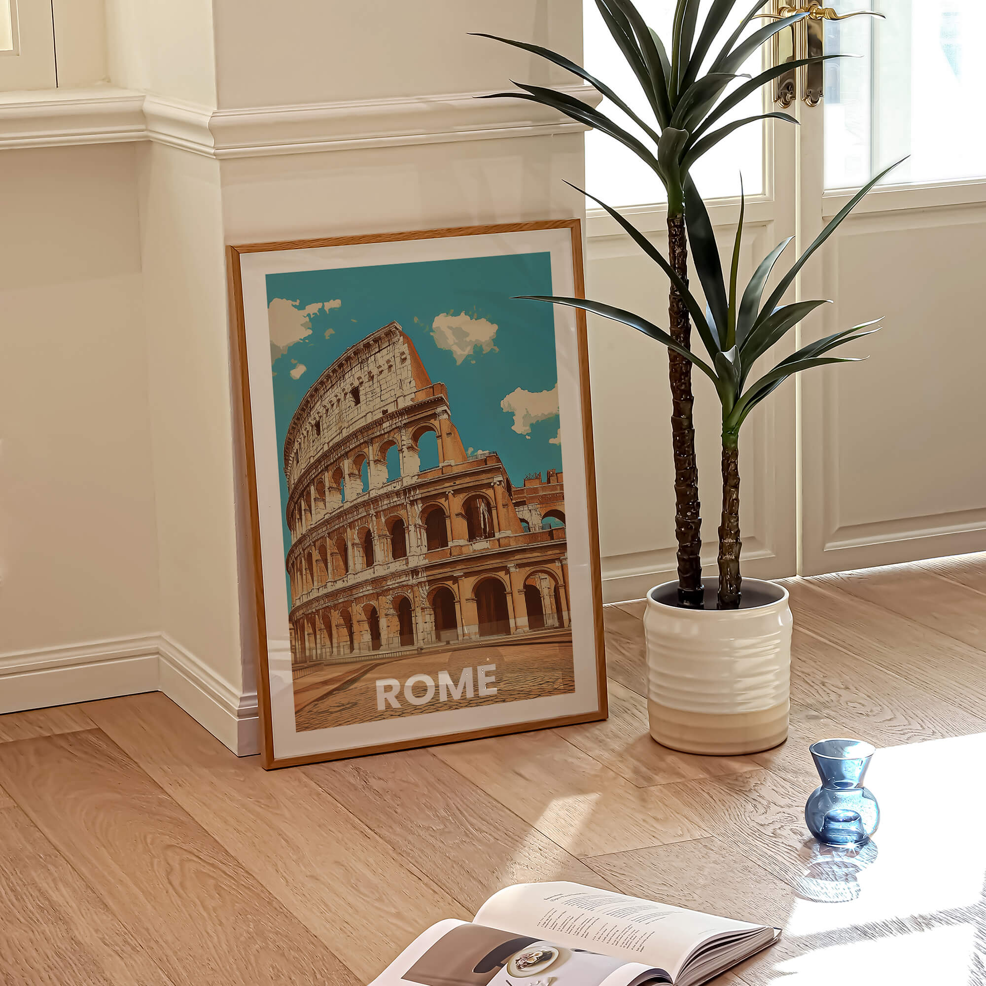 Rome, Italy Vintage City Travel Poster
