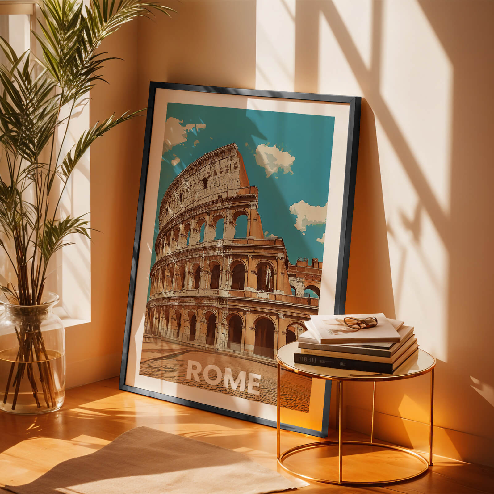 Rome, Italy Vintage City Travel Poster