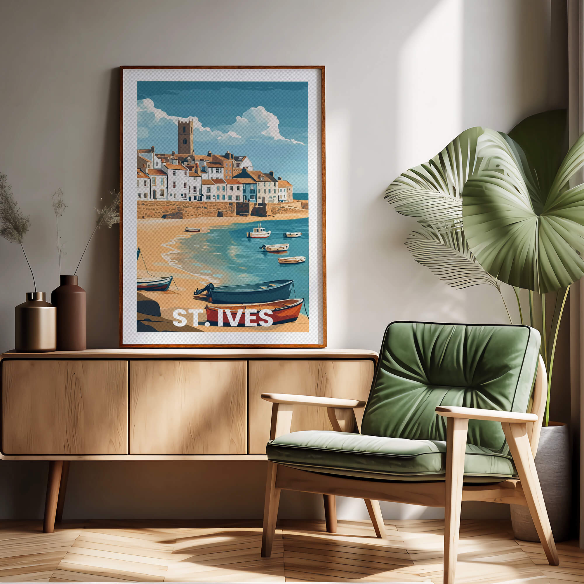 St. Ives Vintage City Travel Poster