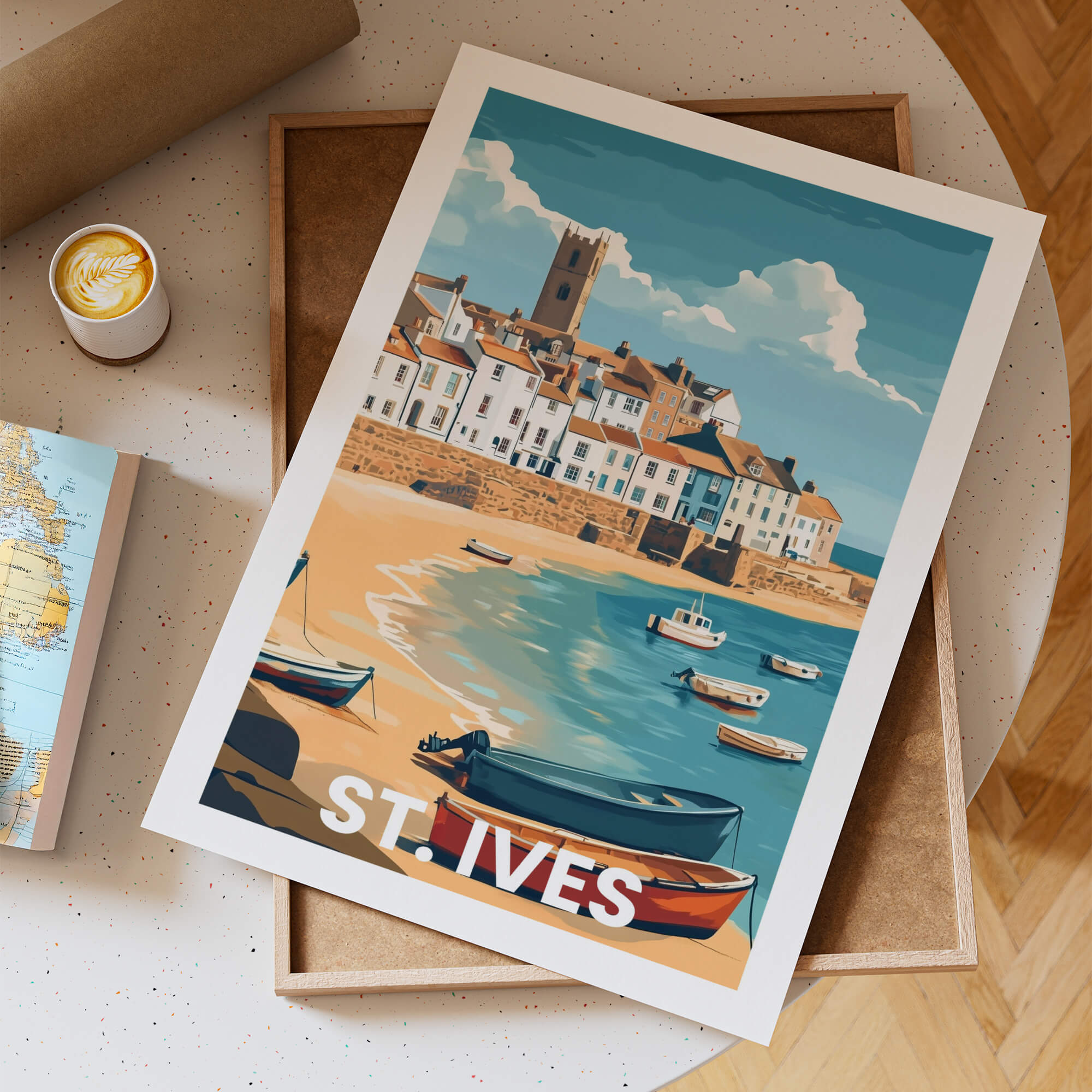 St. Ives Vintage City Travel Poster