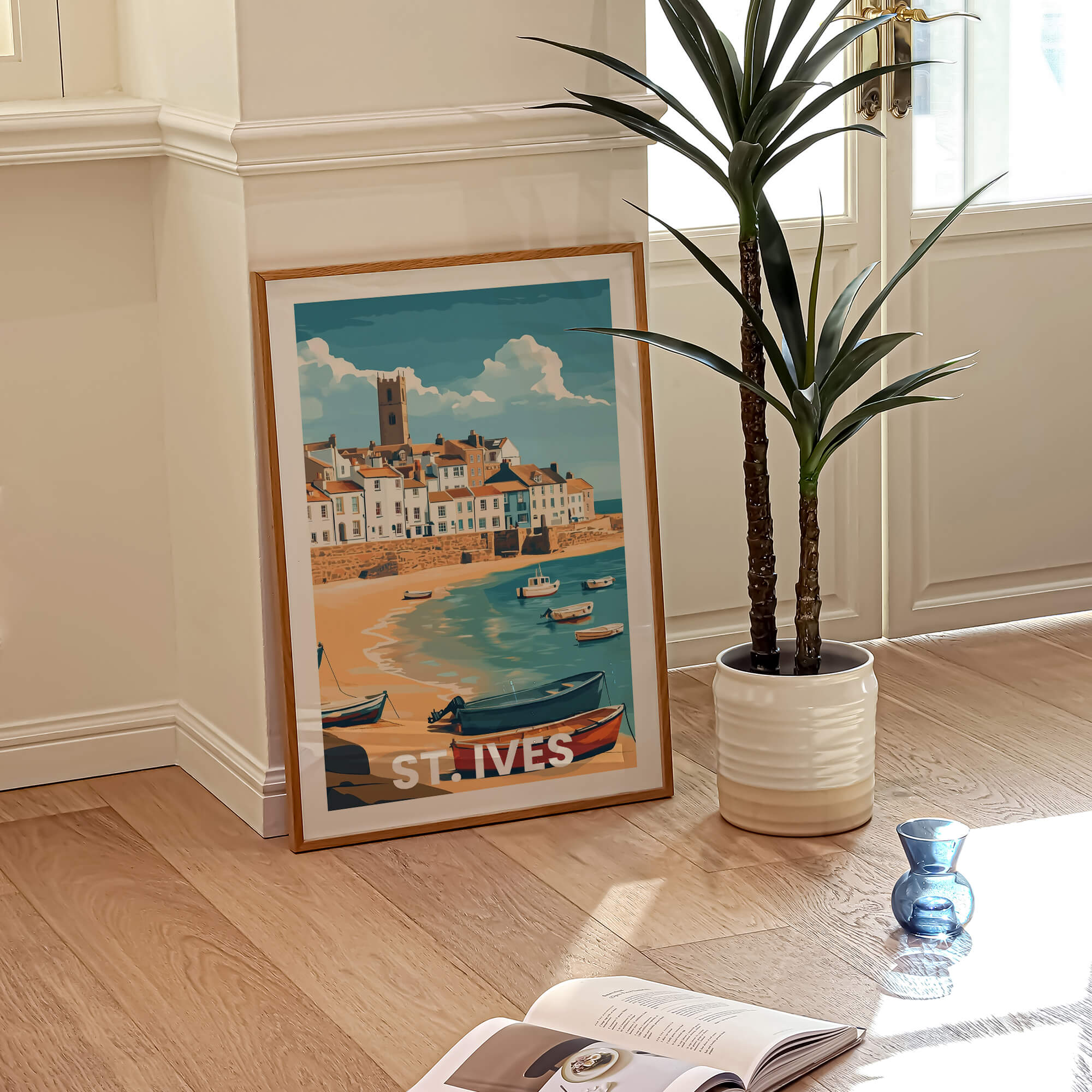 St. Ives Vintage City Travel Poster