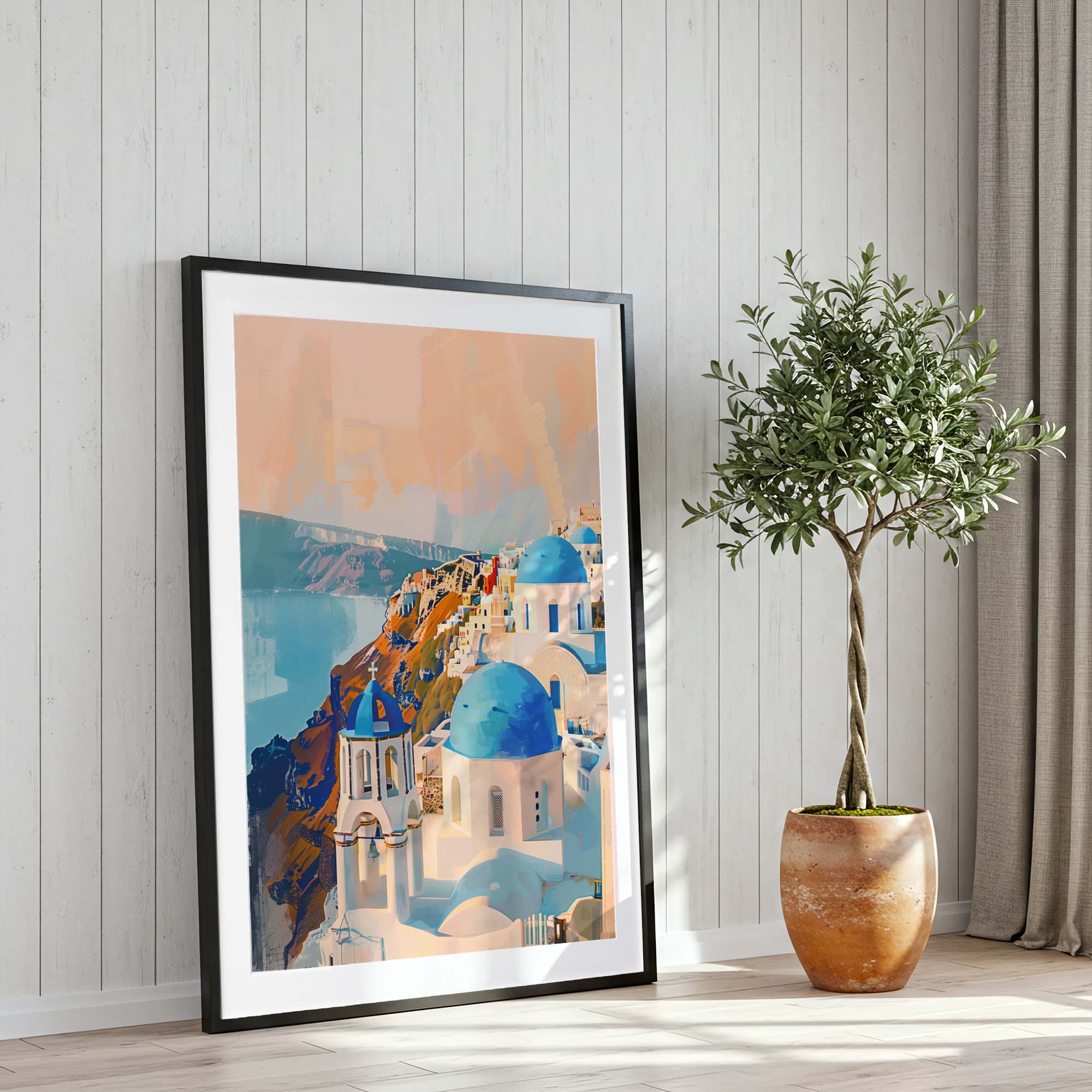 Santorini Greece Dome Poster
