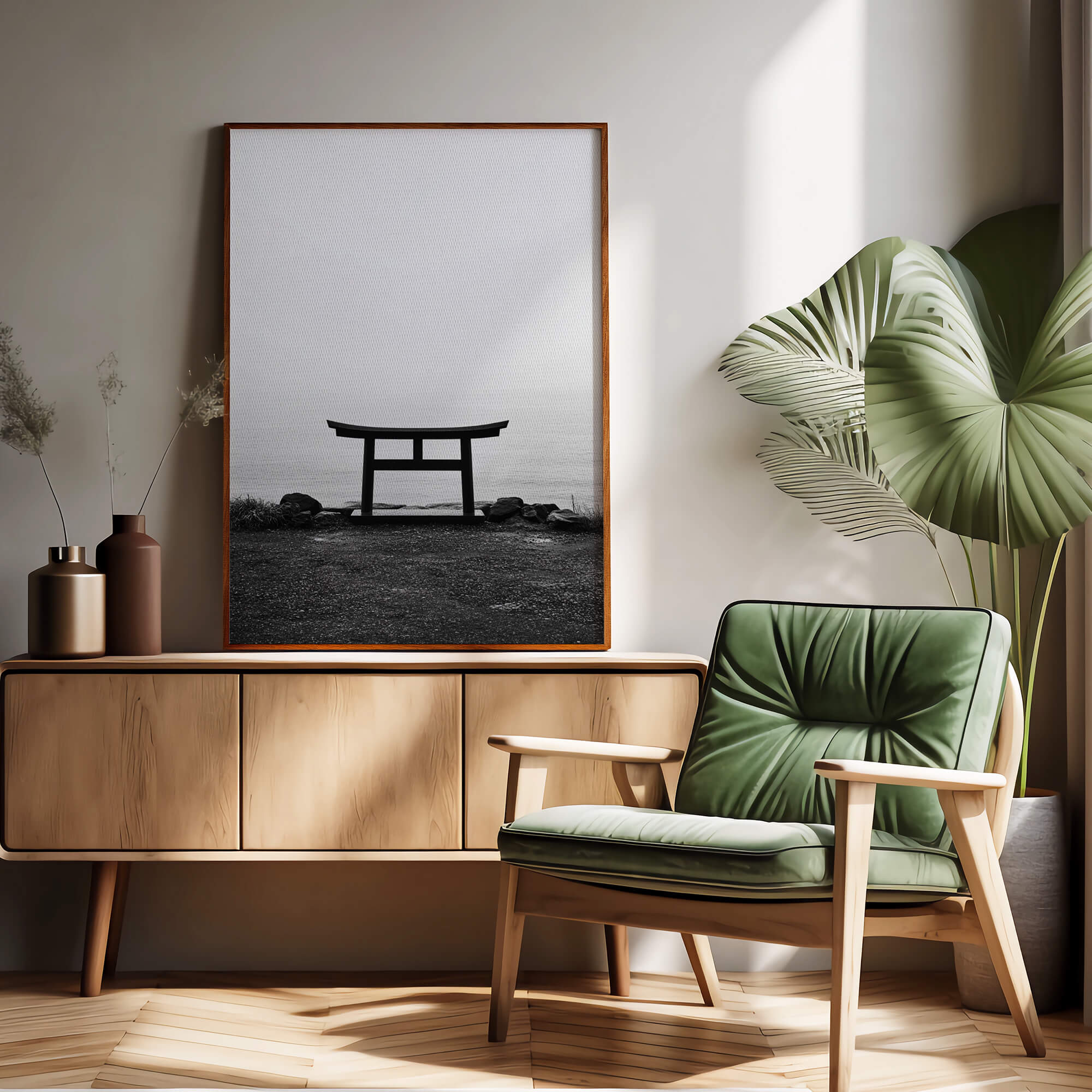 Torii At Dawn Poster