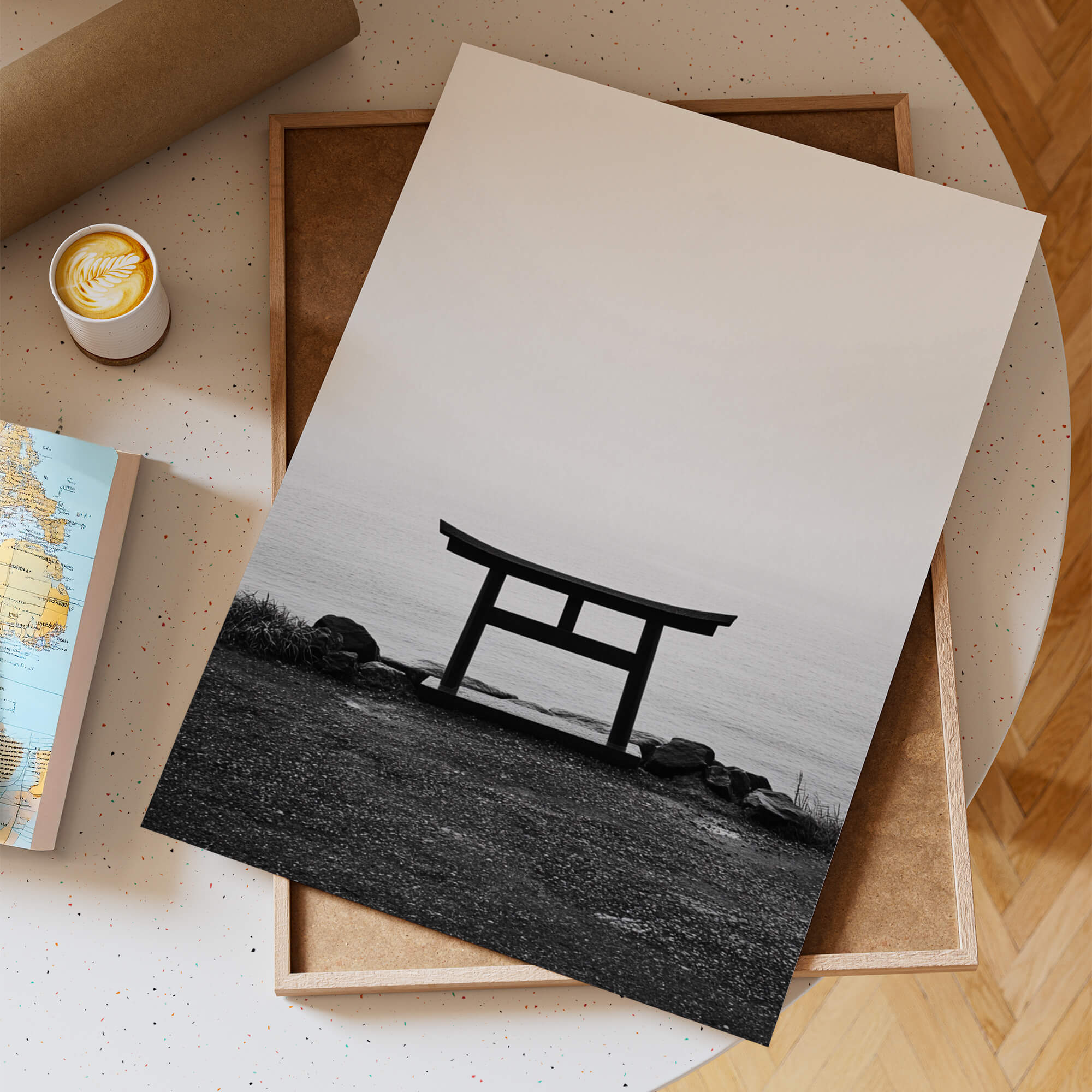 Torii At Dawn Poster