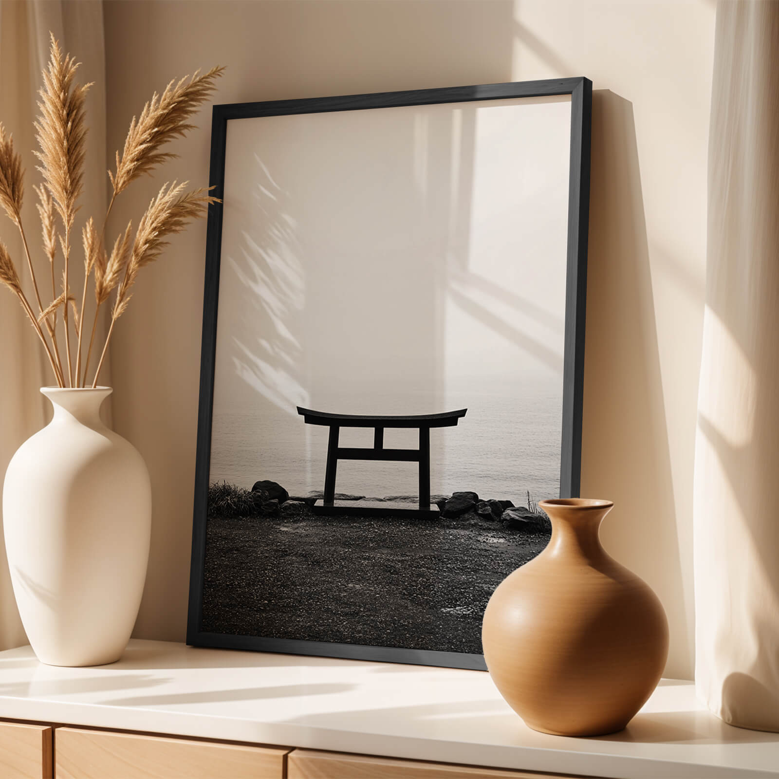 Torii At Dawn Poster