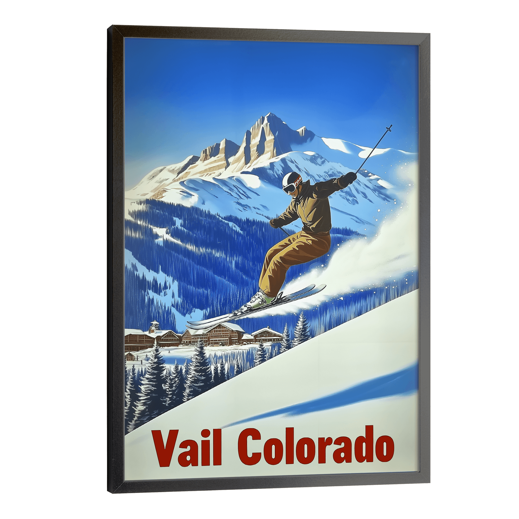 Vail, Colorado Vintage Ski Travel Poster