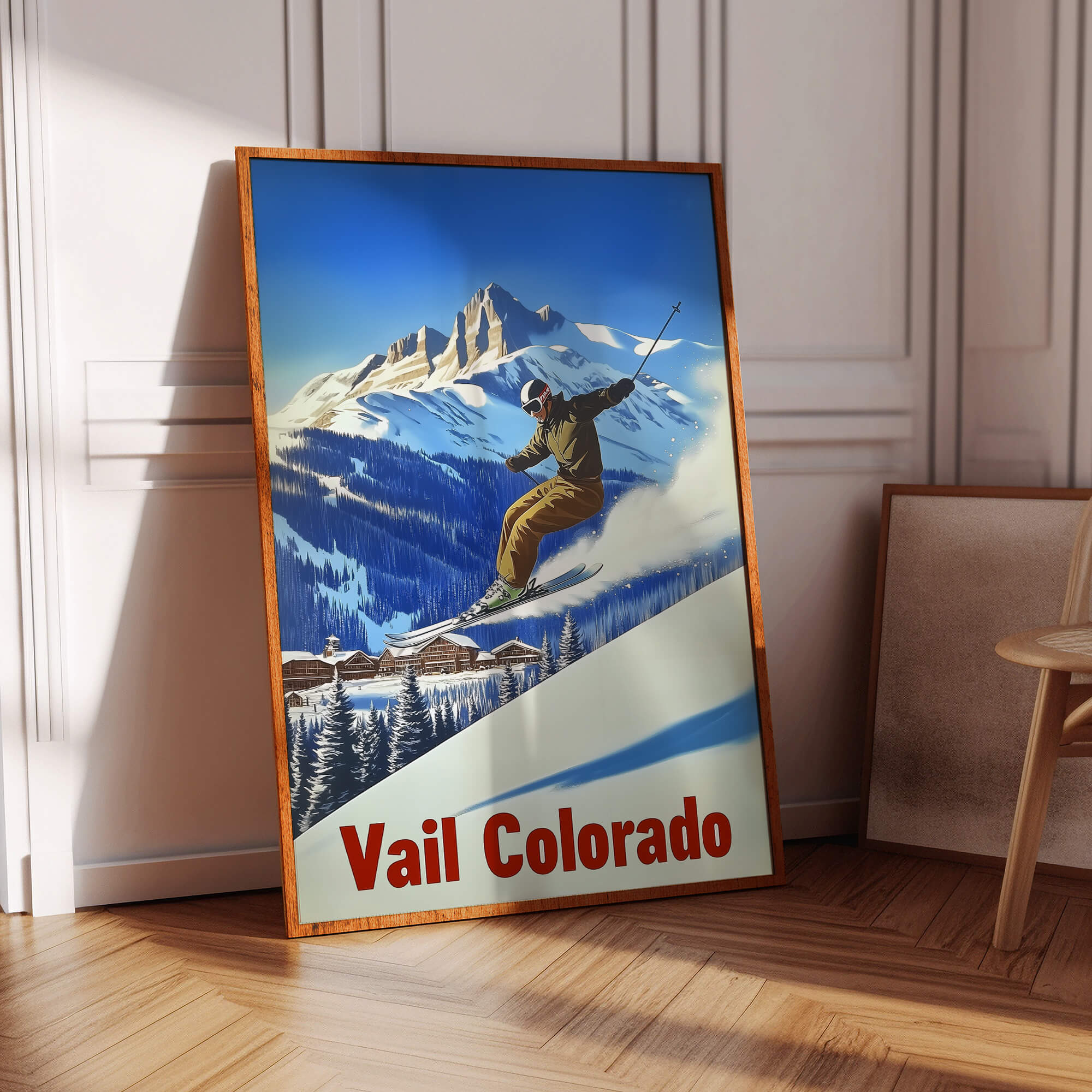 Vail, Colorado Vintage Ski Travel Poster