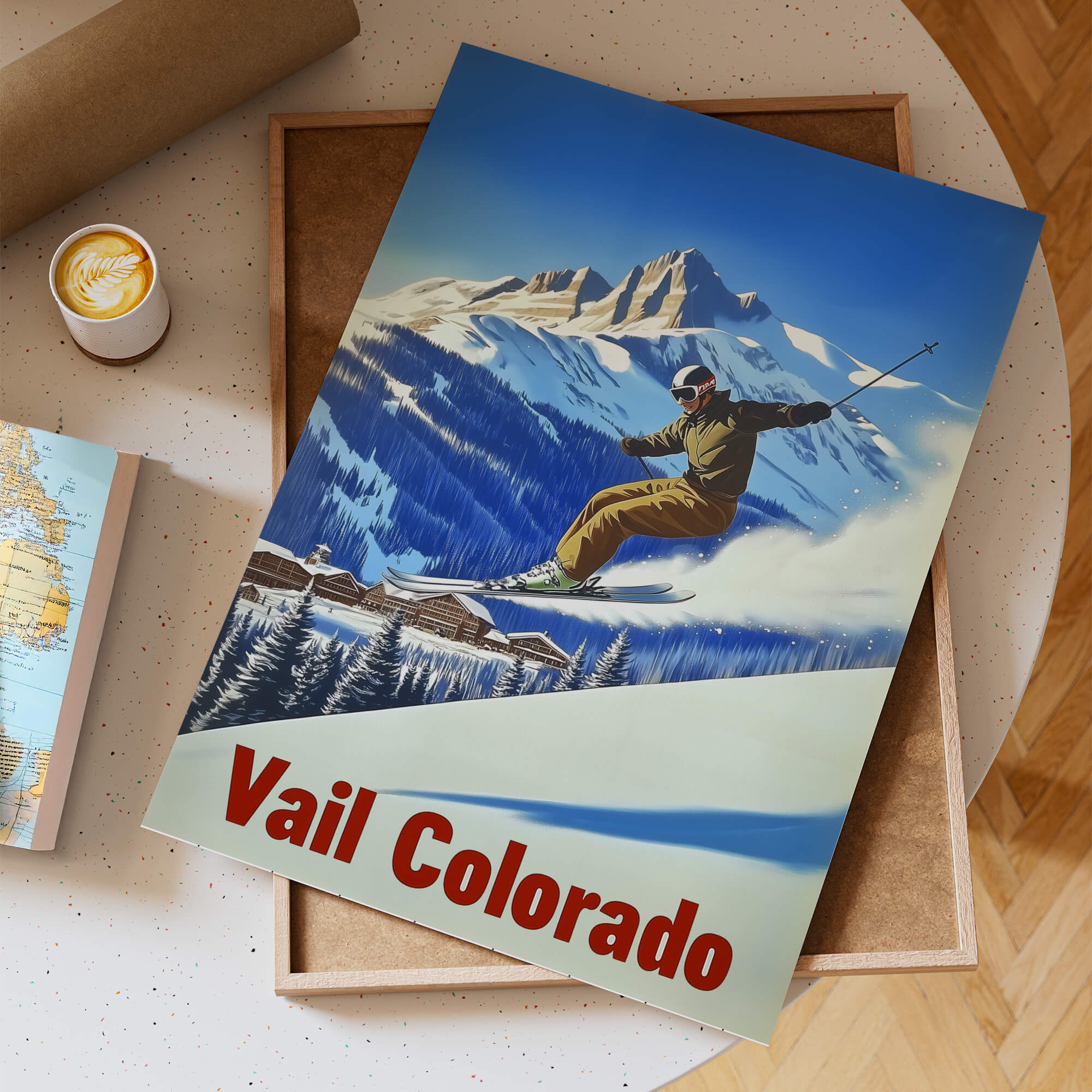 Vail, Colorado Vintage Ski Travel Poster