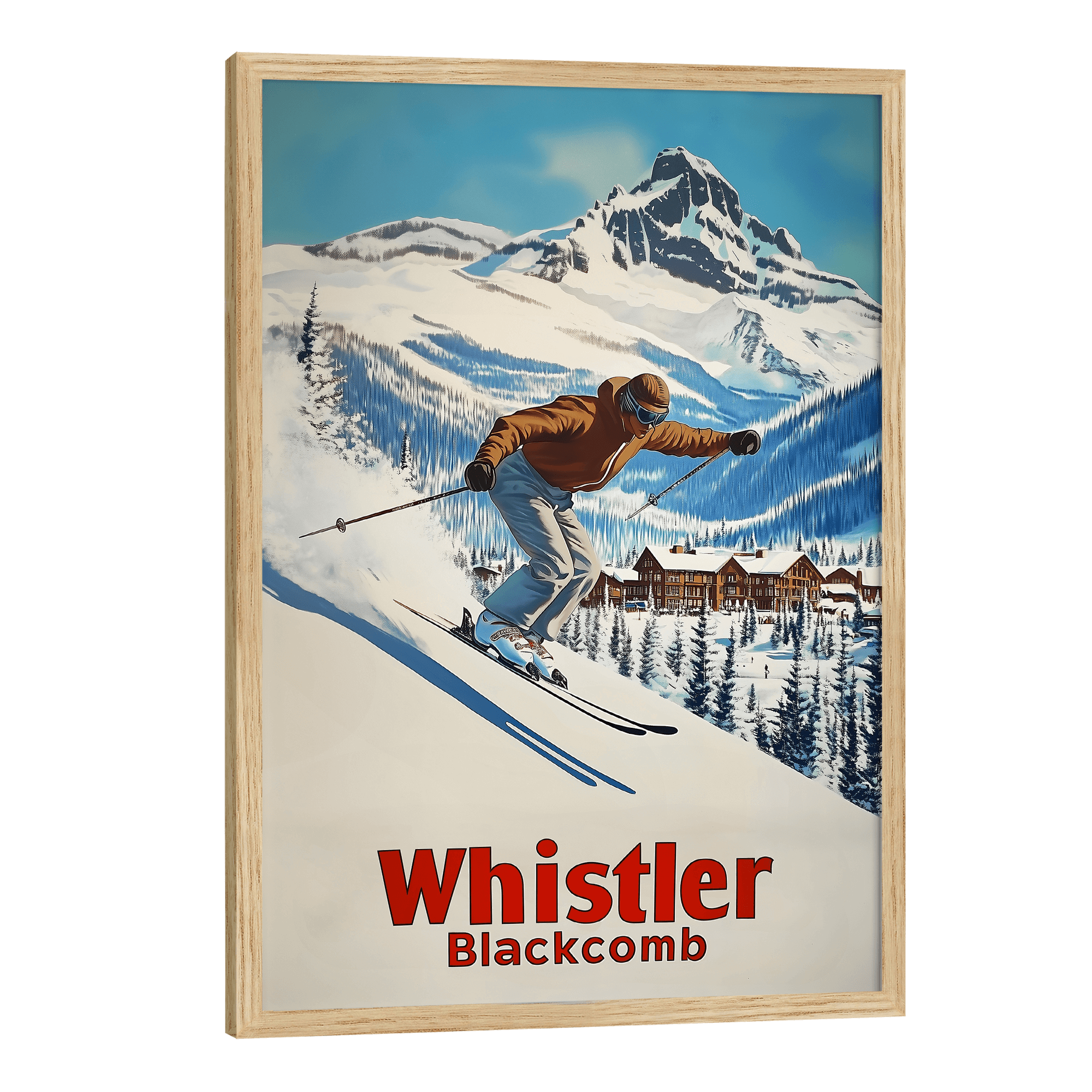 Whistler Blackcomb Vintage Ski Travel Poster