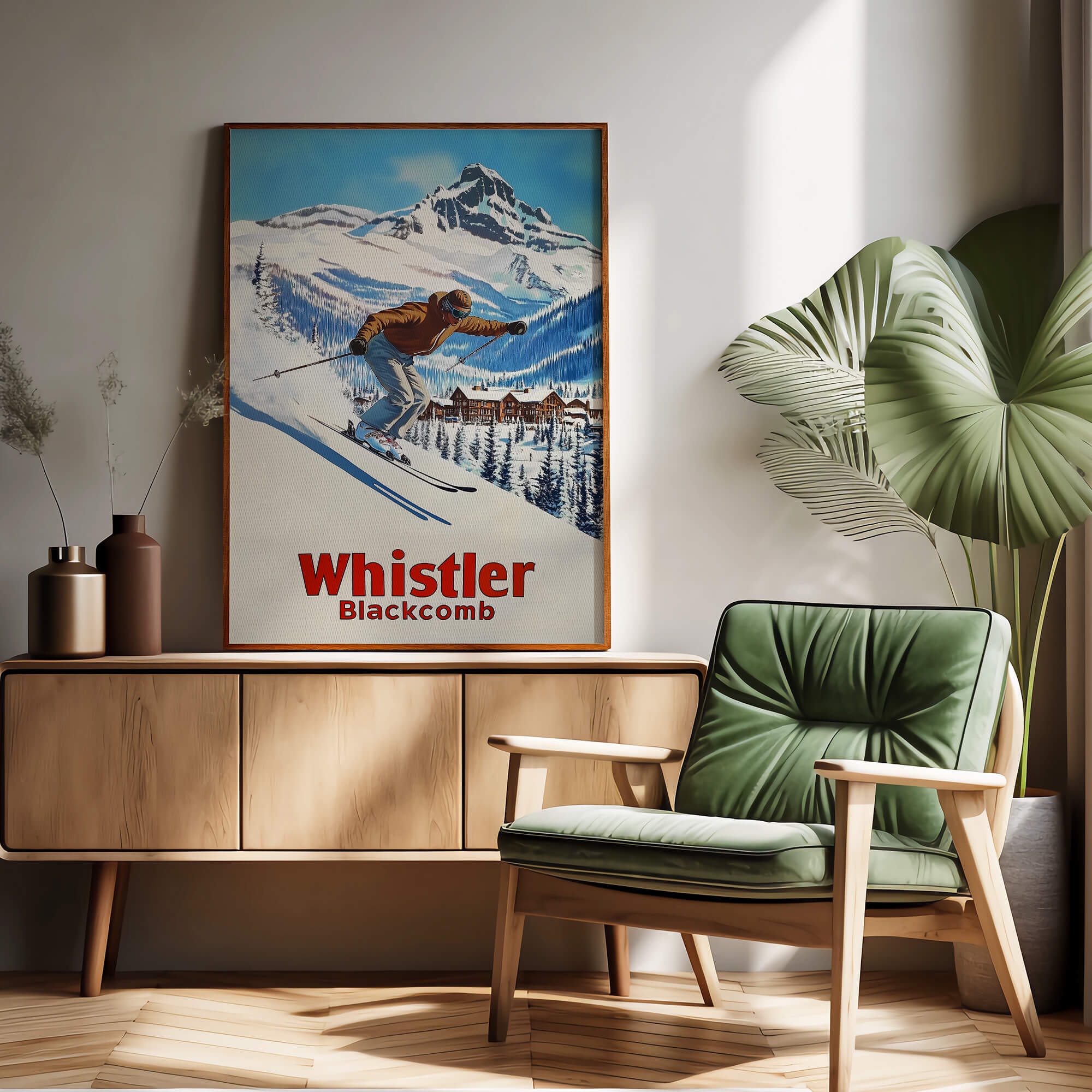 Whistler Blackcomb Vintage Ski Travel Poster