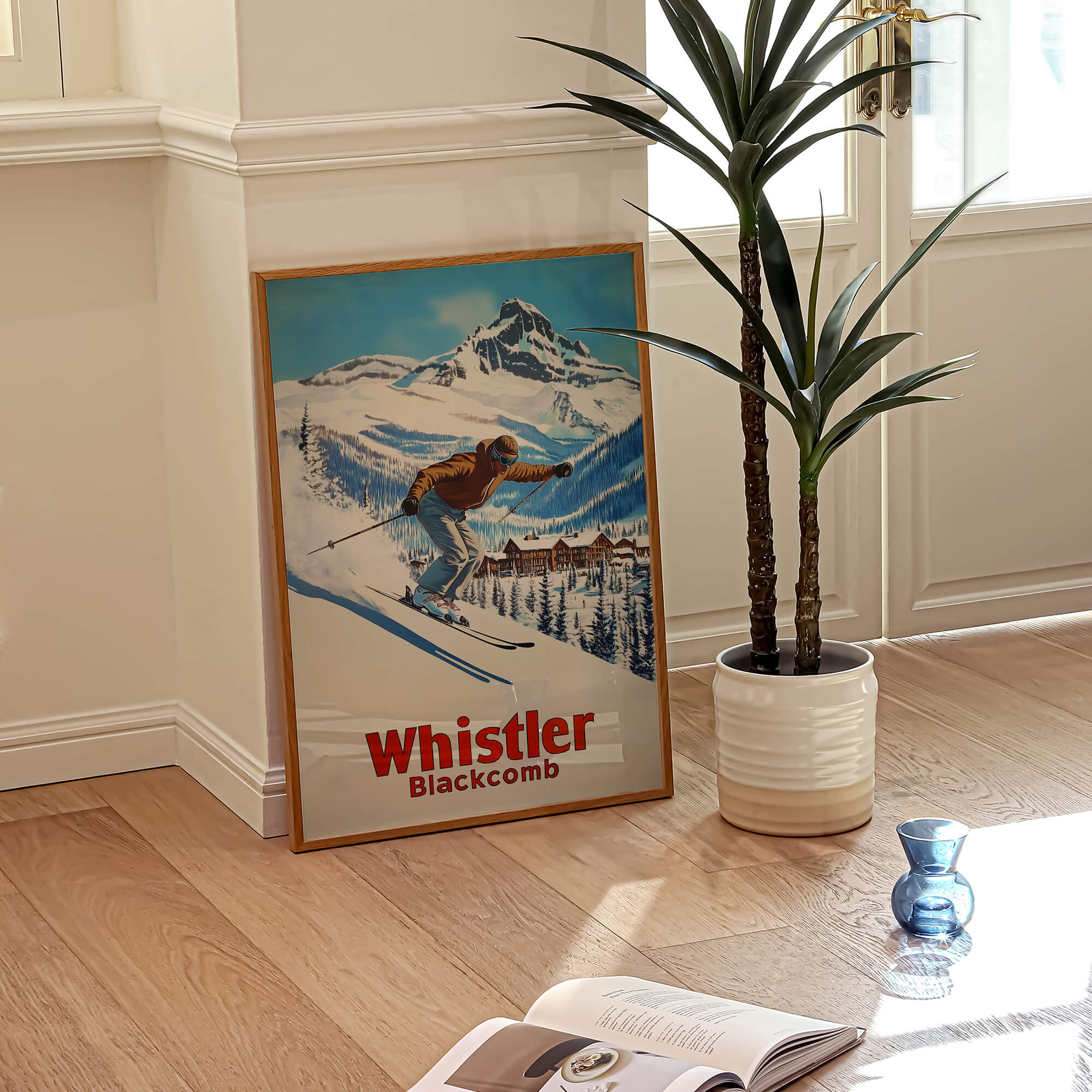 Whistler Blackcomb Vintage Ski Travel Poster