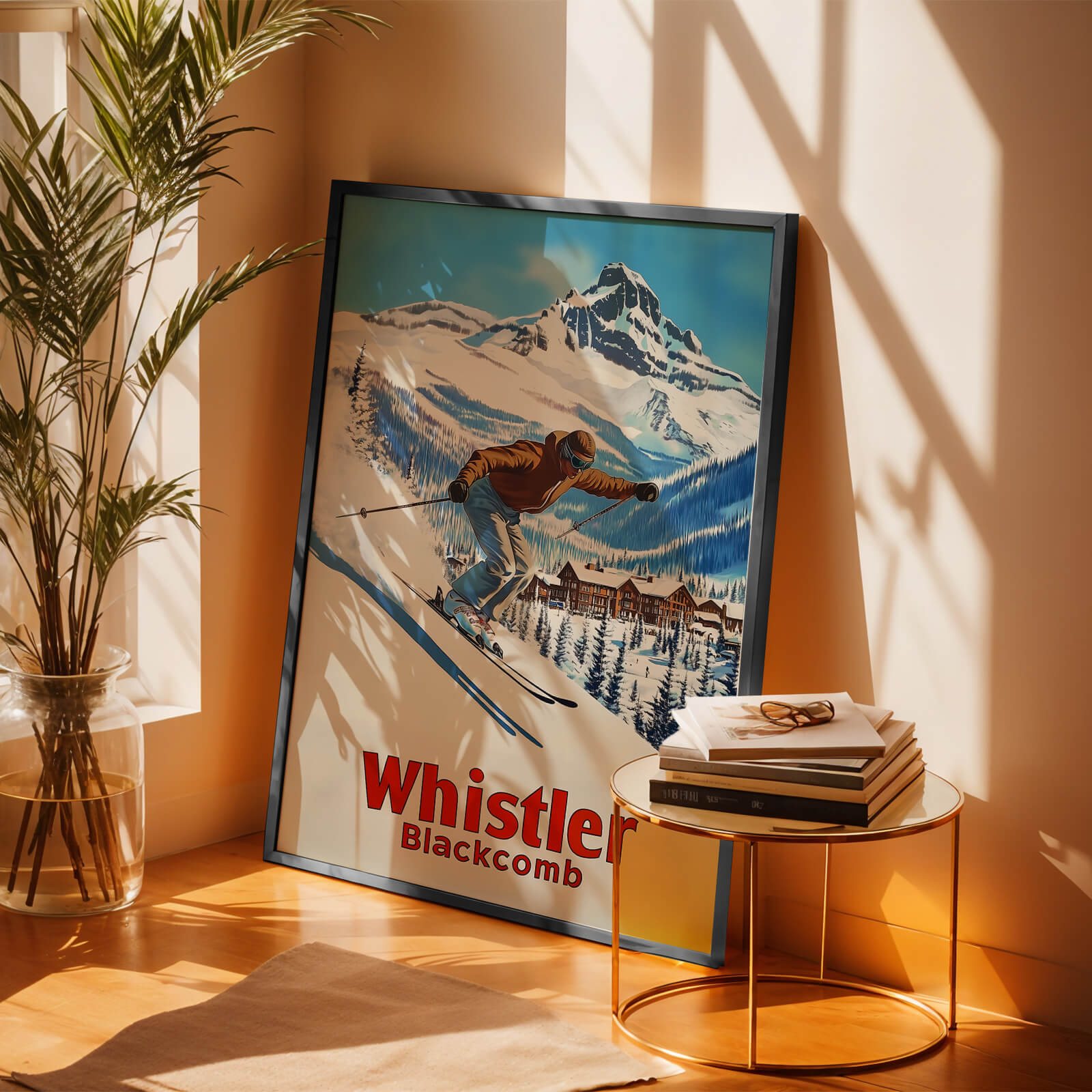 Whistler Blackcomb Vintage Ski Travel Poster