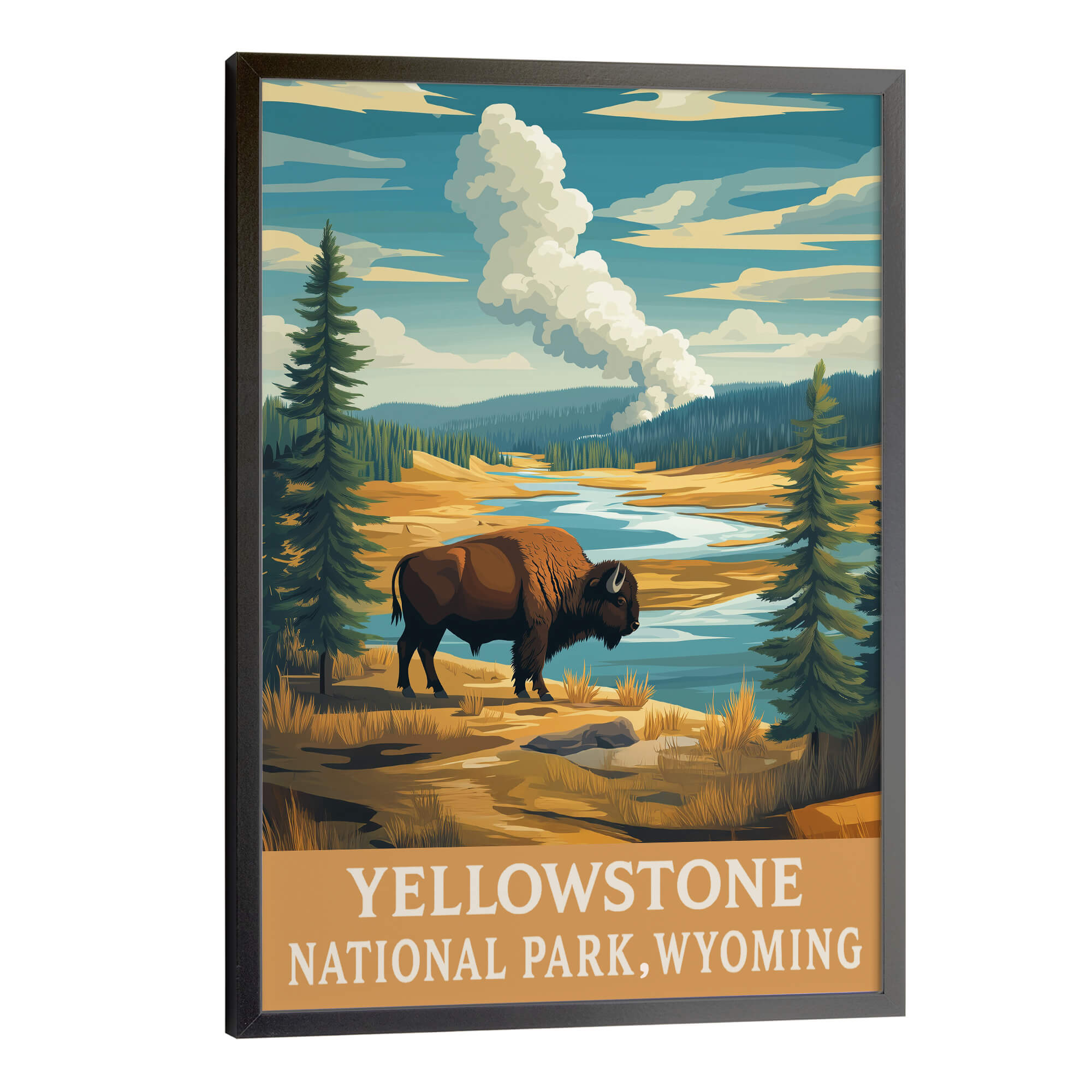 Yellowstone National Park Travel Poster