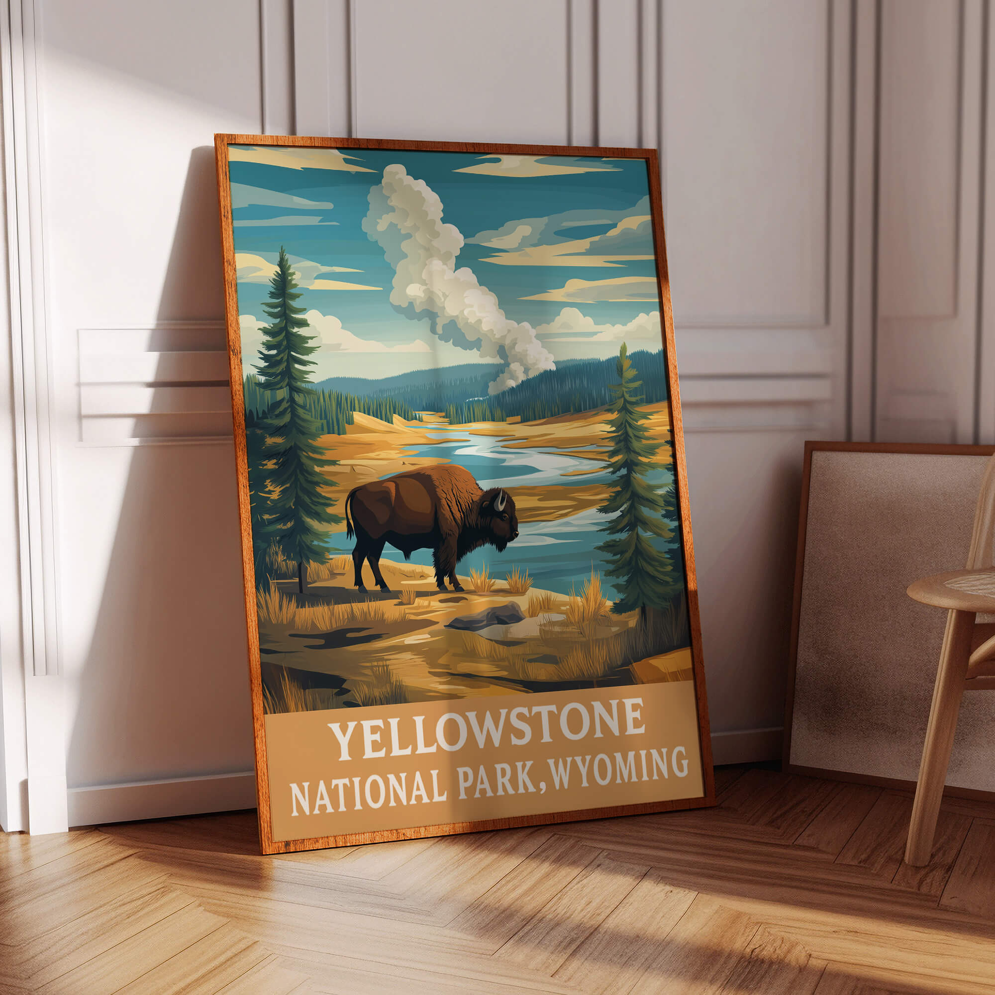 Yellowstone National Park Travel Poster
