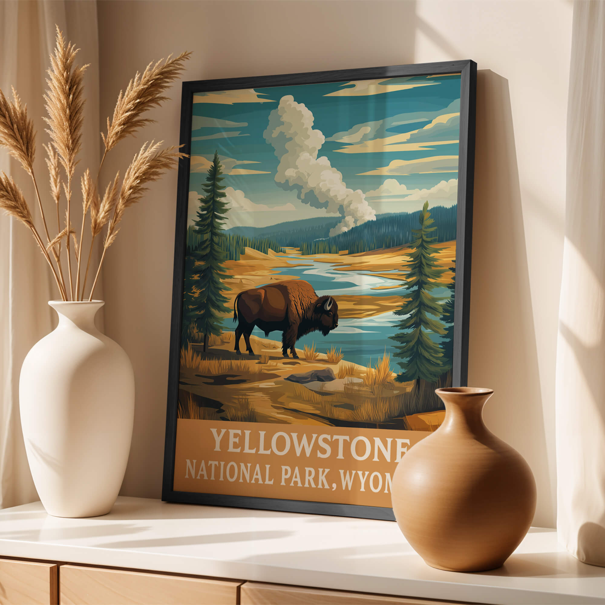 Yellowstone National Park Travel Poster