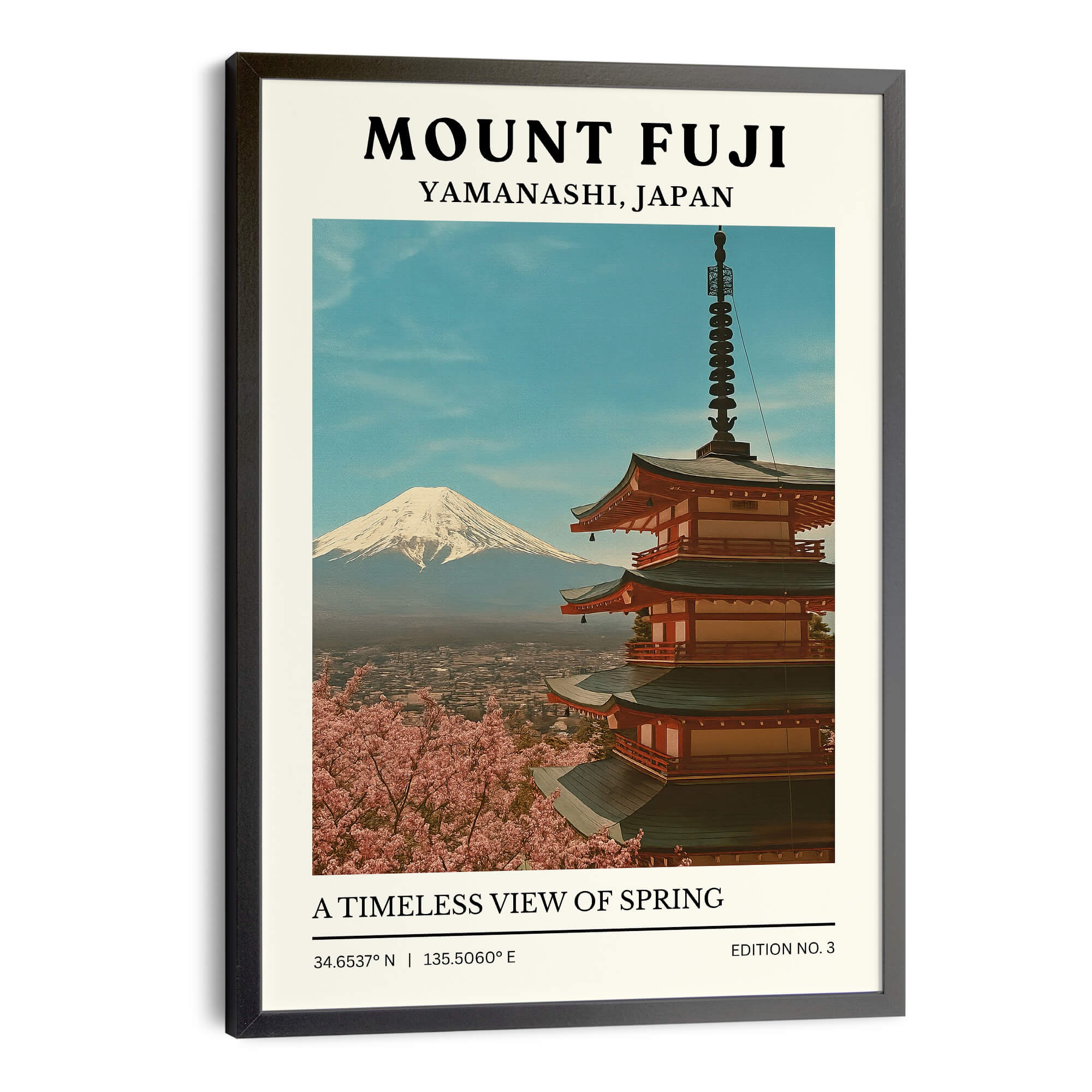 Mount Fuji Horizon Travel Poster