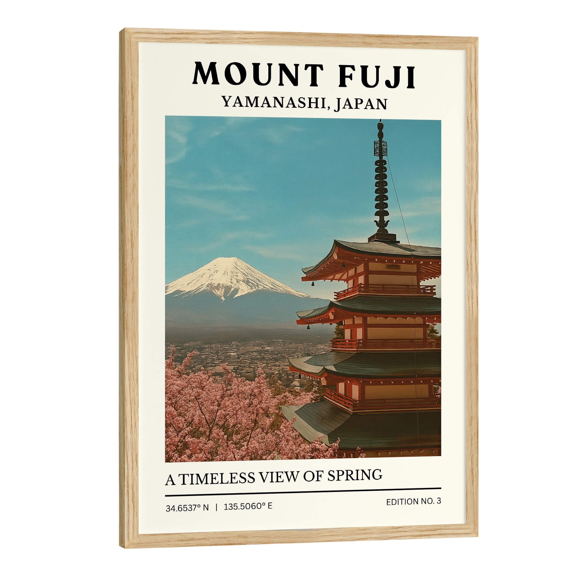 Mount Fuji Horizon Travel Poster