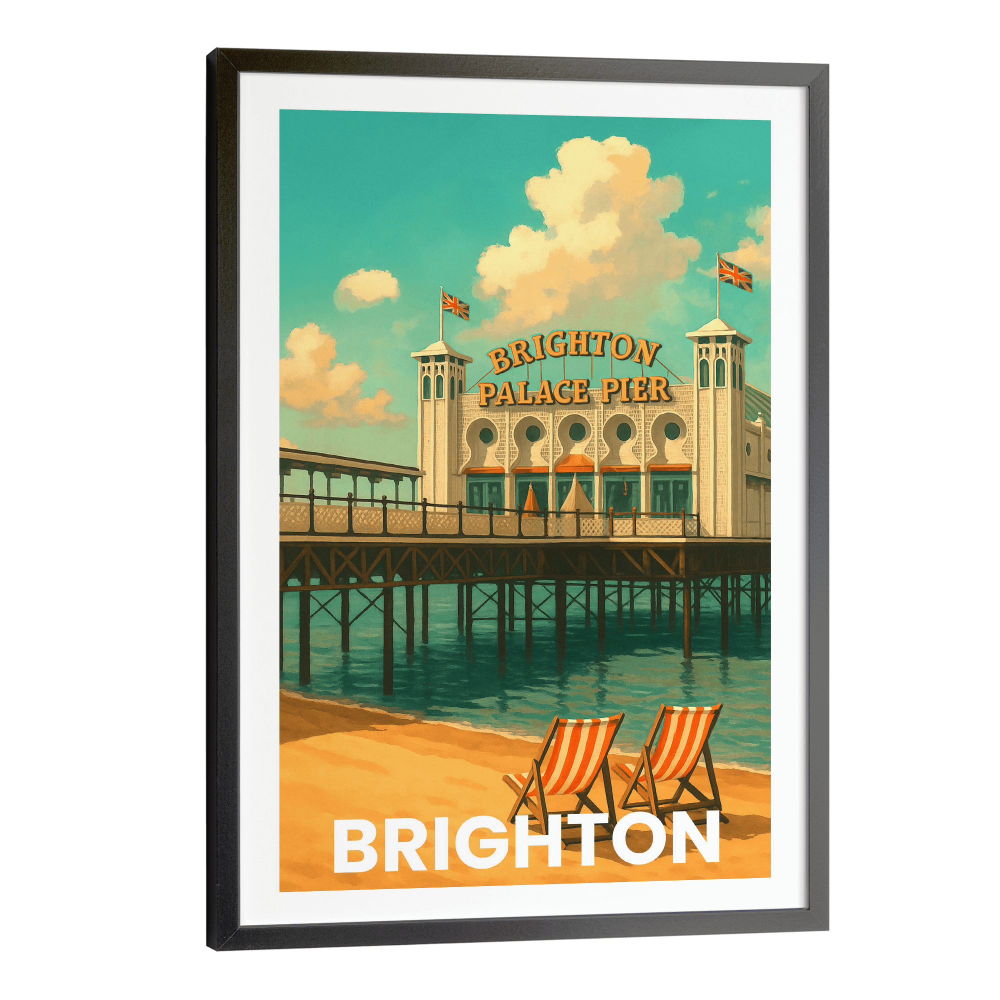 Brighton Vintage City Travel Poster