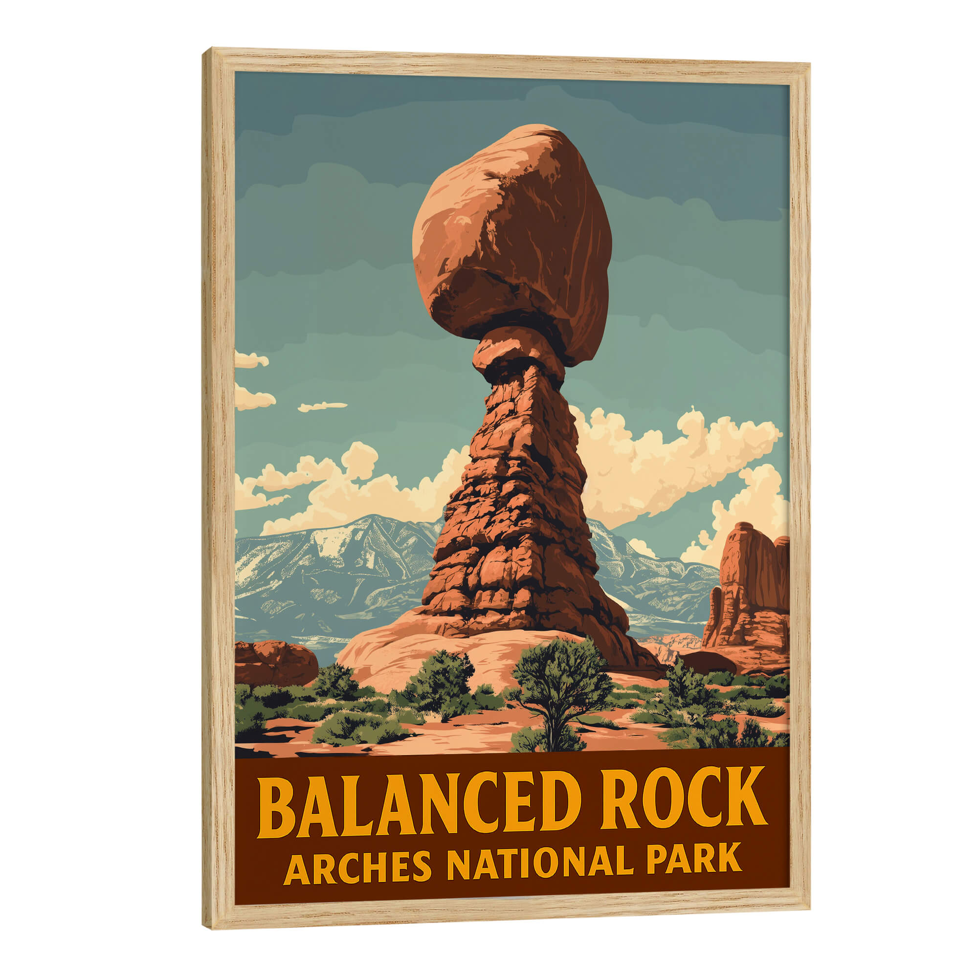 Balanced Rock Arches National Park Travel Poster