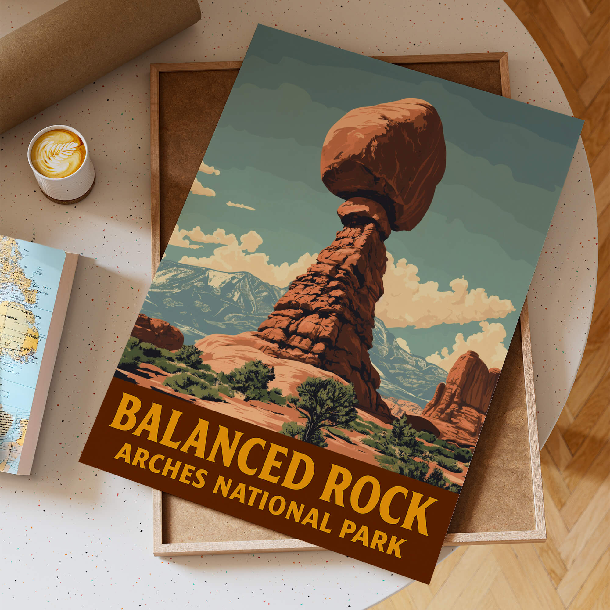 Balanced Rock Arches National Park Travel Poster