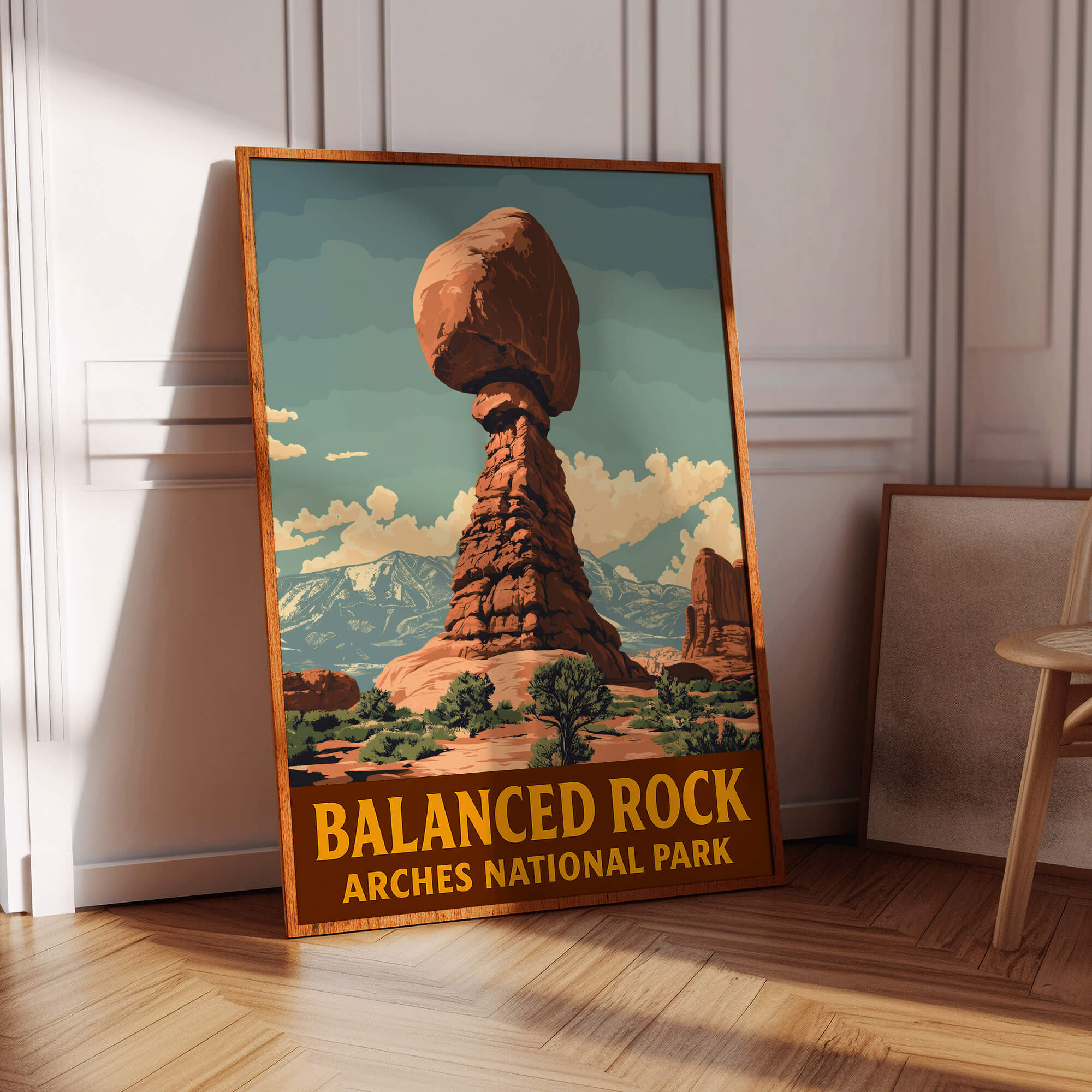 Balanced Rock Arches National Park Travel Poster