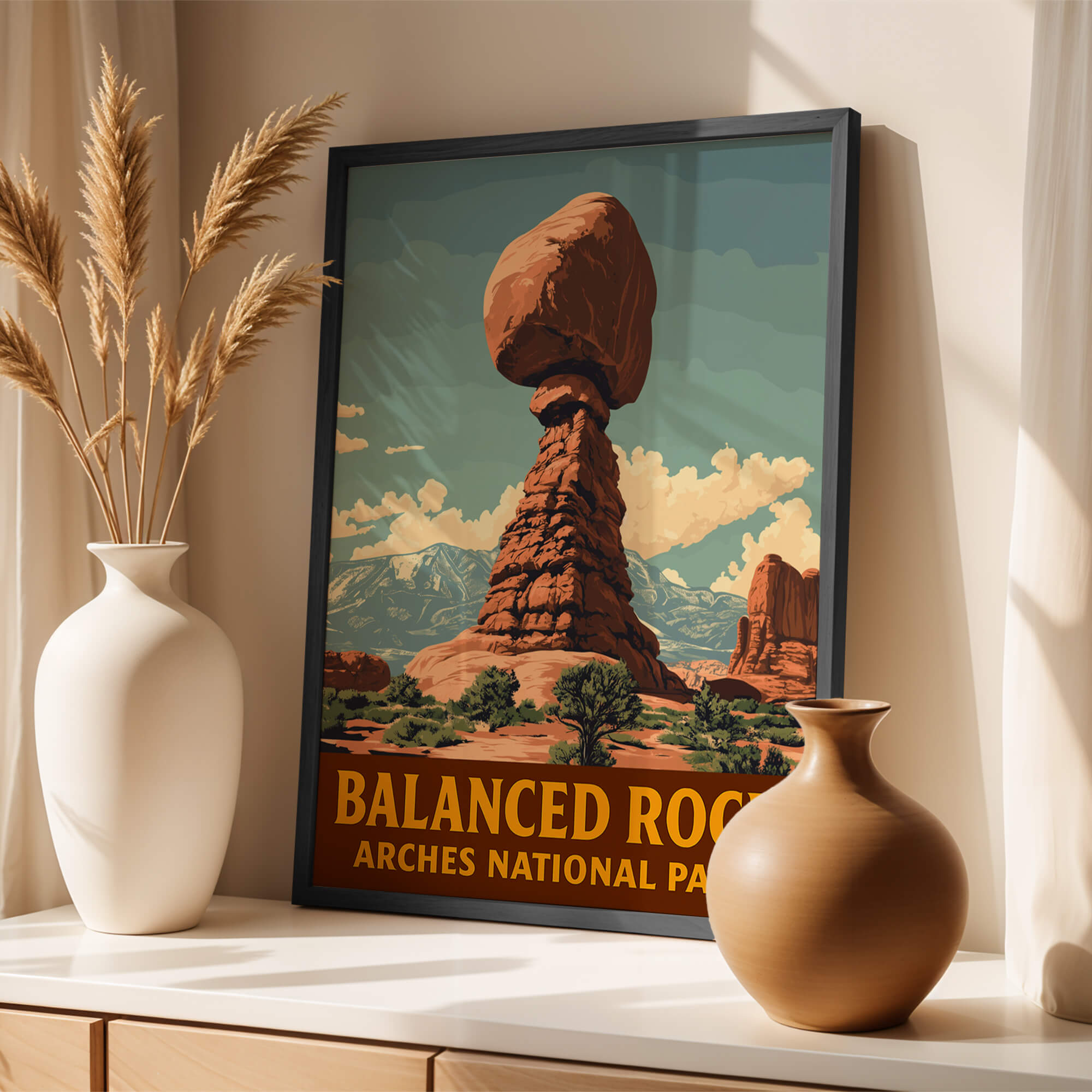 Balanced Rock Arches National Park Travel Poster