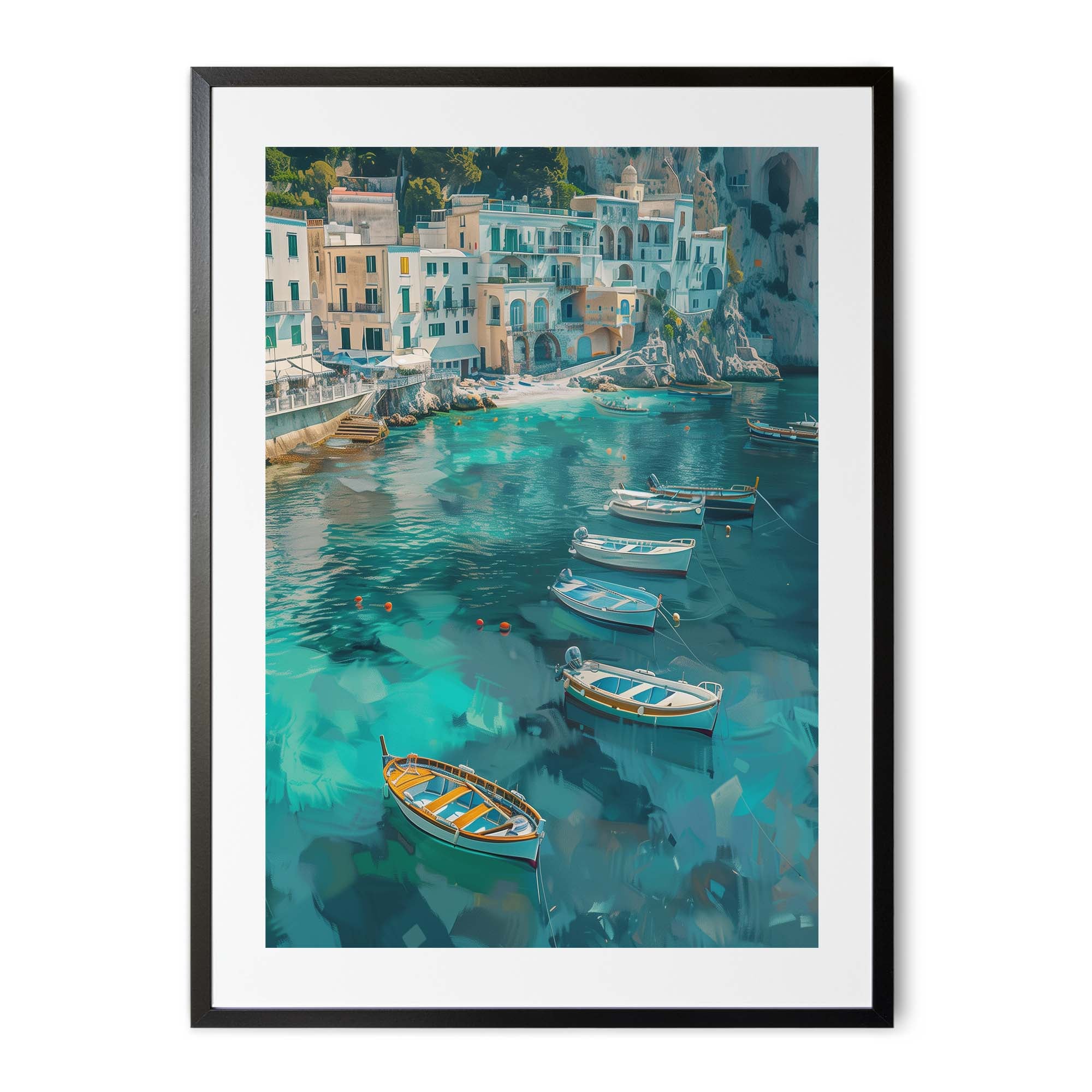 Capri Marina Boats Poster