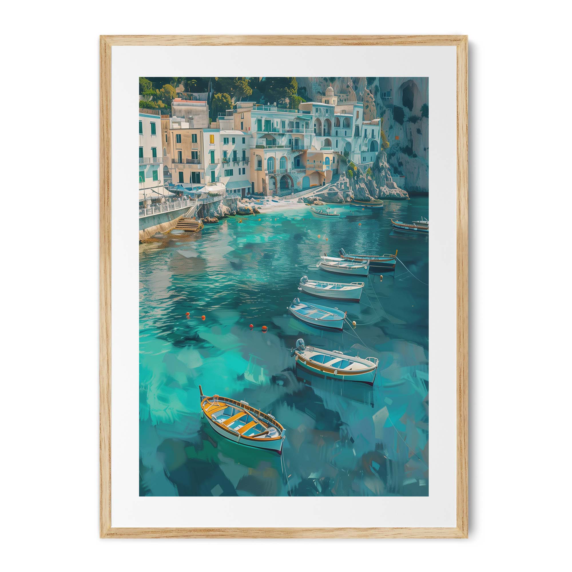 Capri Marina Boats Poster