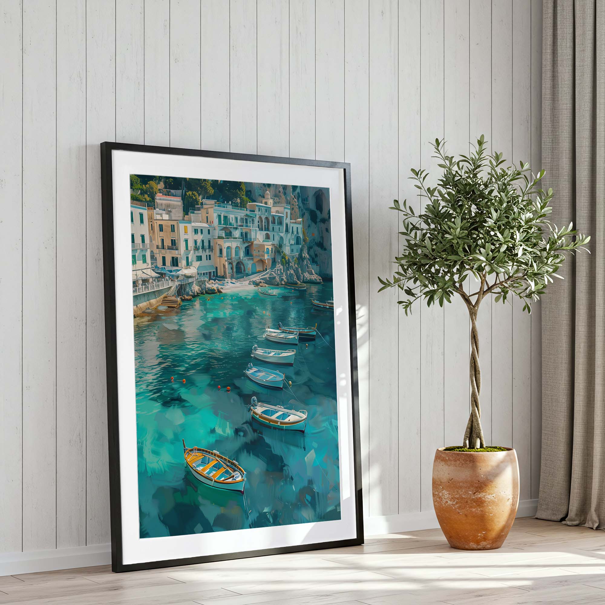 Capri Marina Boats Poster