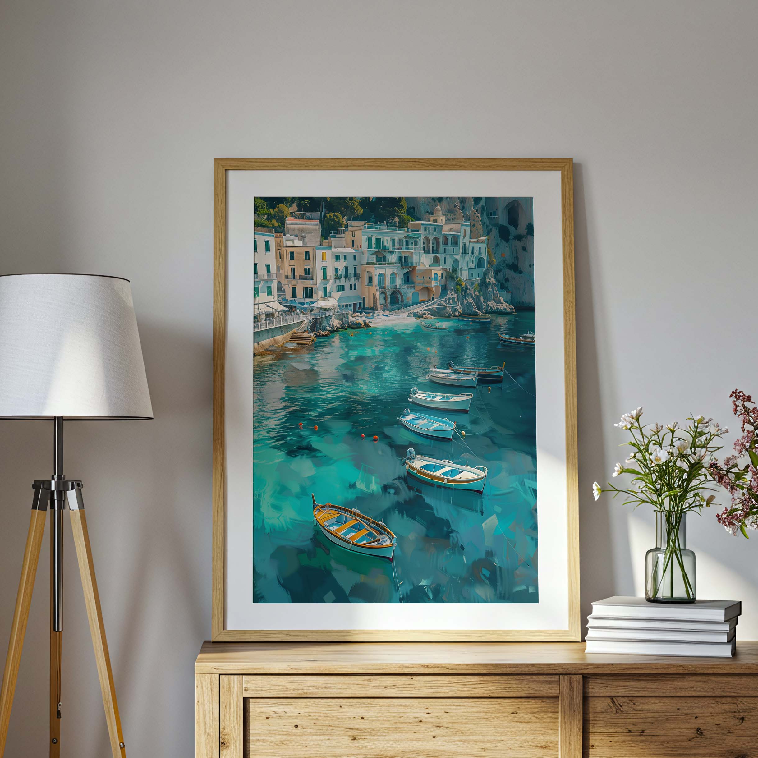Capri Marina Boats Poster