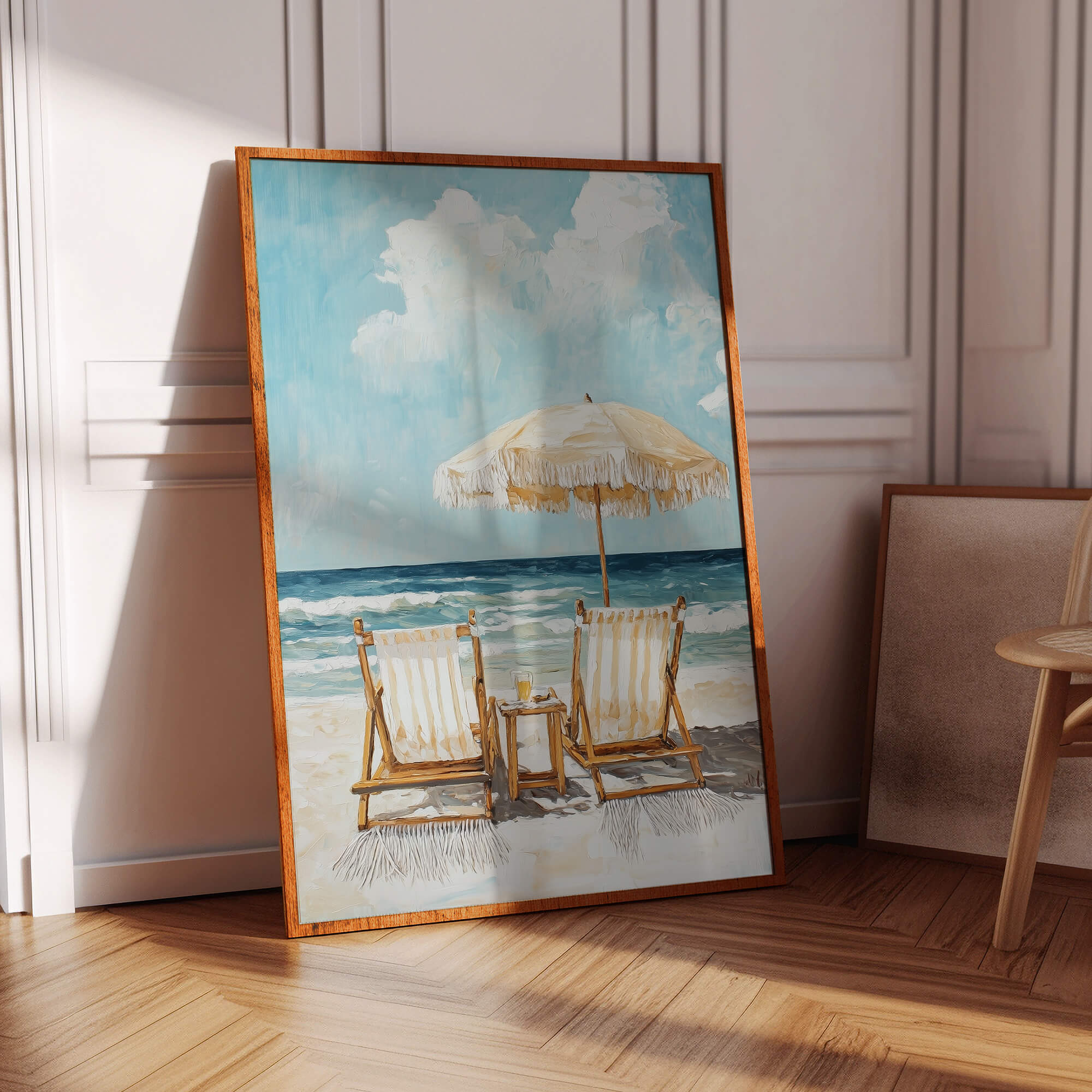 Deckchairs In The Sun Poster