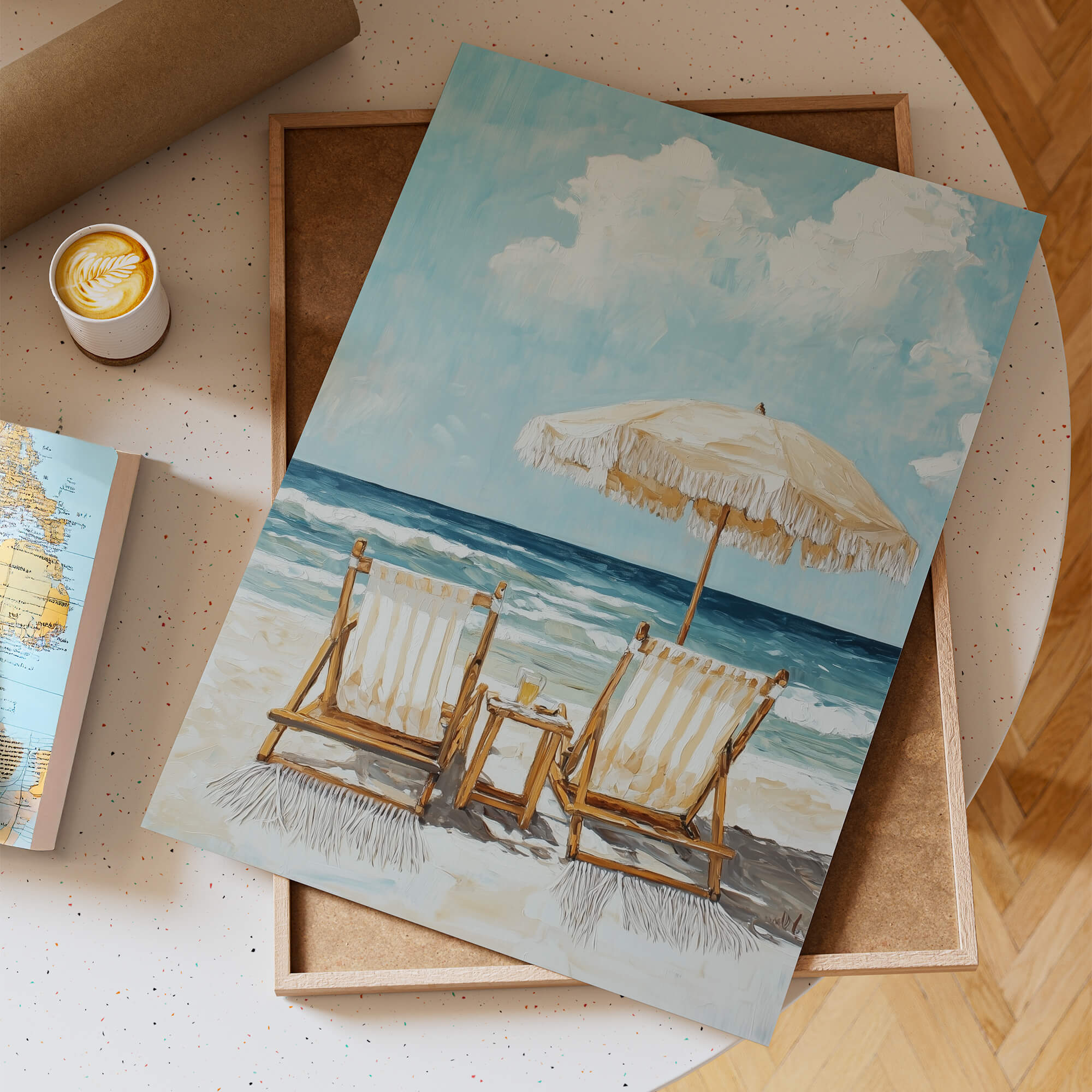 Deckchairs In The Sun Poster