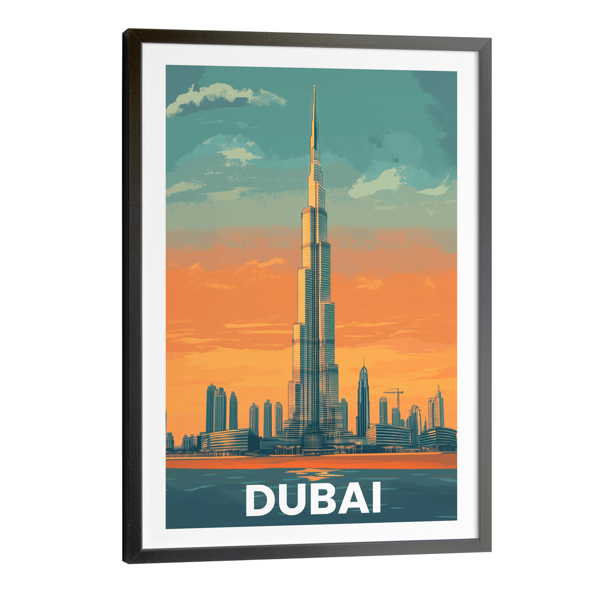 Dubai Vintage City Travel Poster