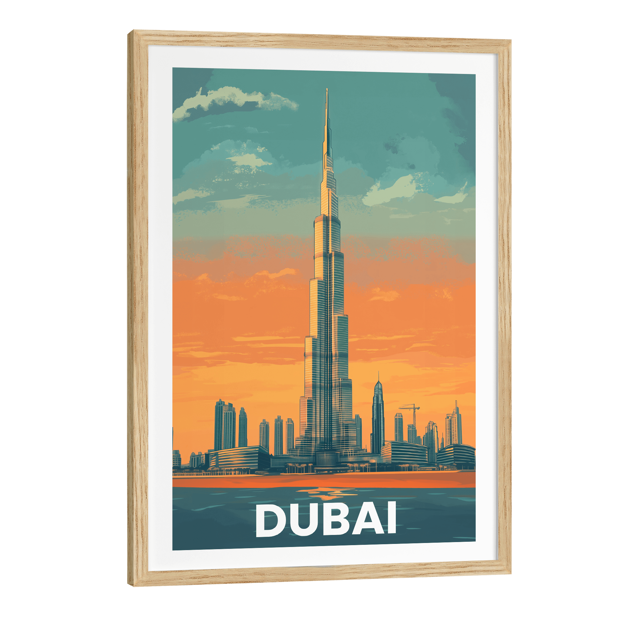 Dubai Vintage City Travel Poster