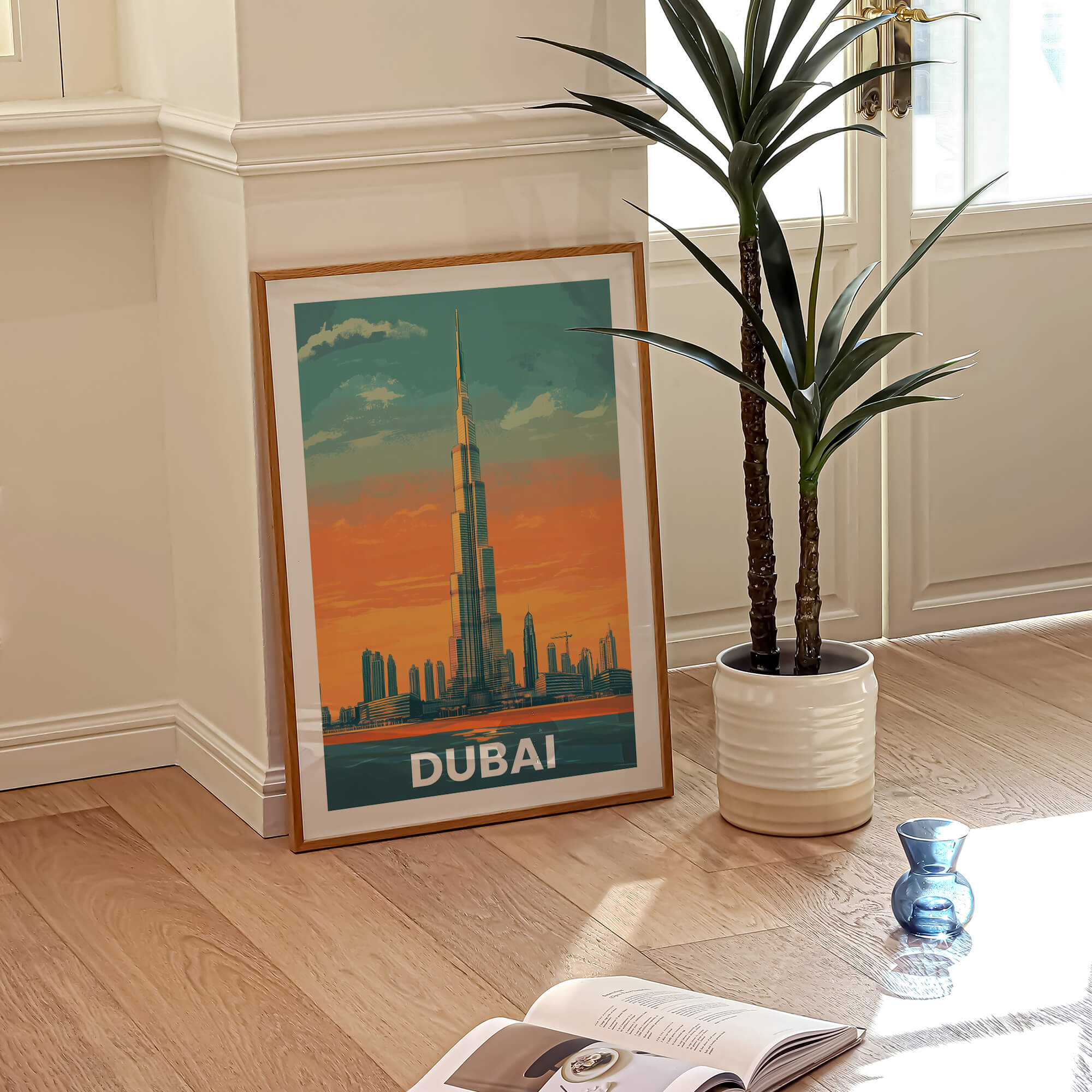 Dubai Vintage City Travel Poster