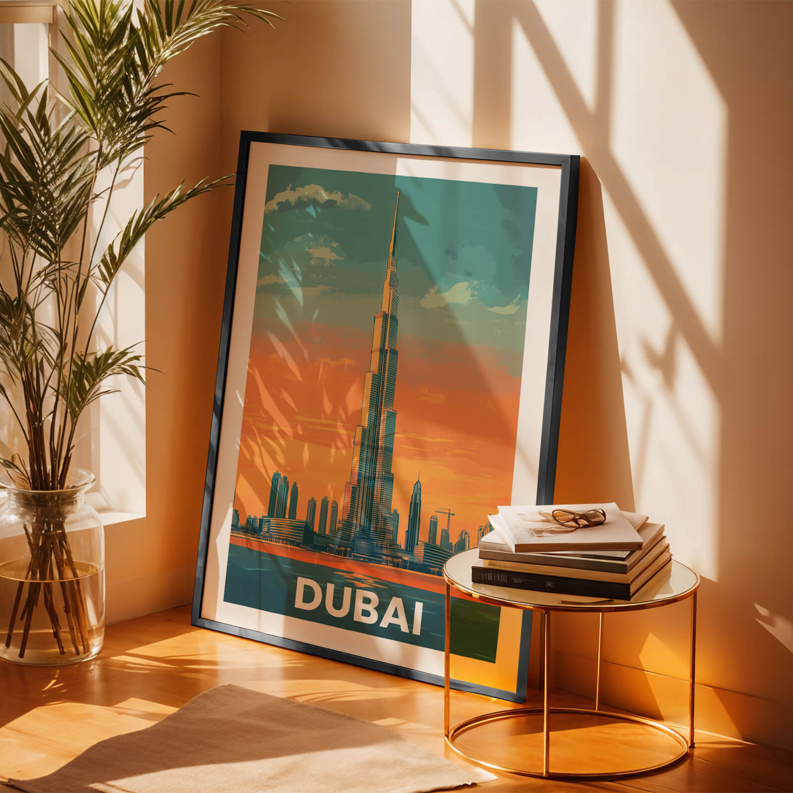 Dubai Vintage City Travel Poster