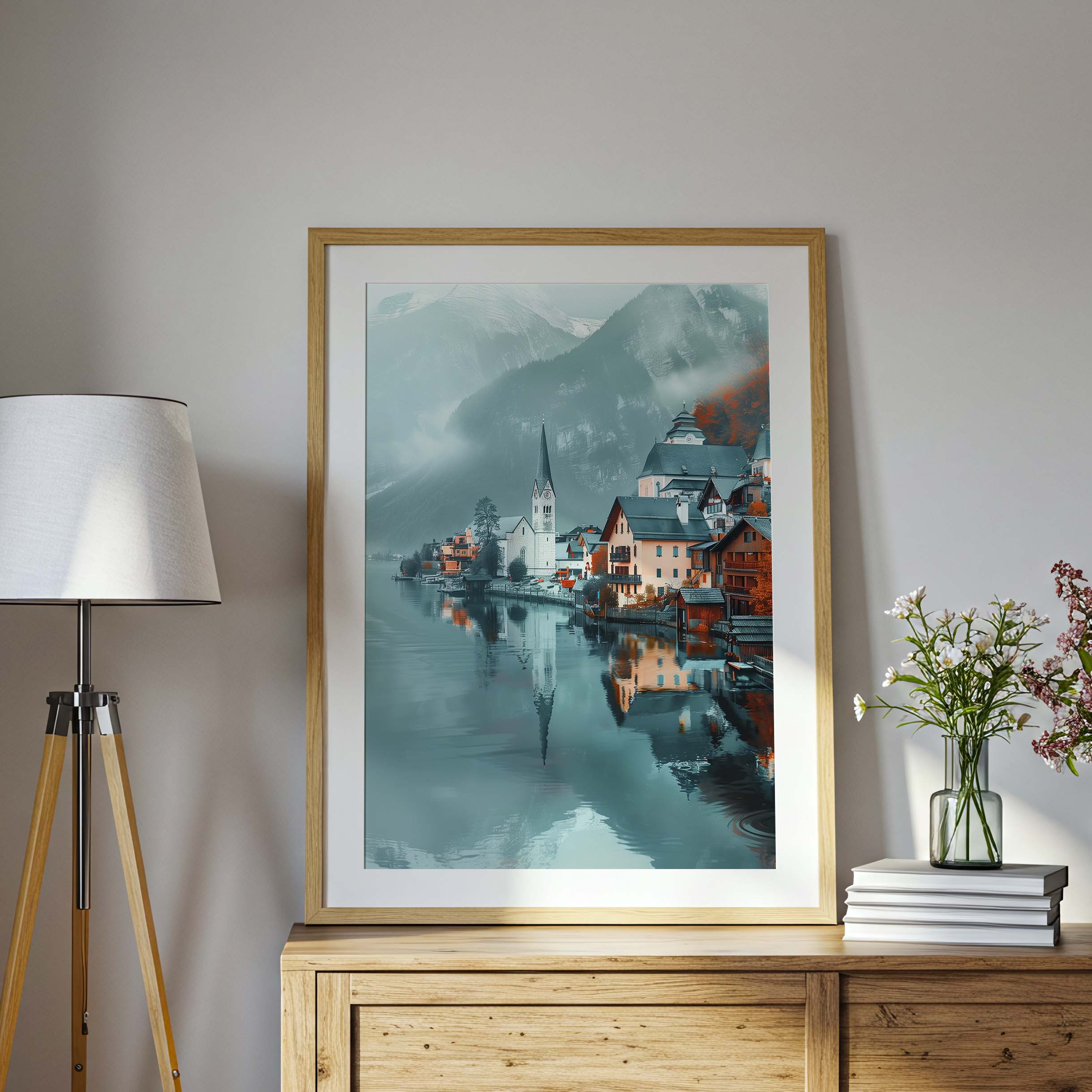 Hallstatt Austria Reflections Poster