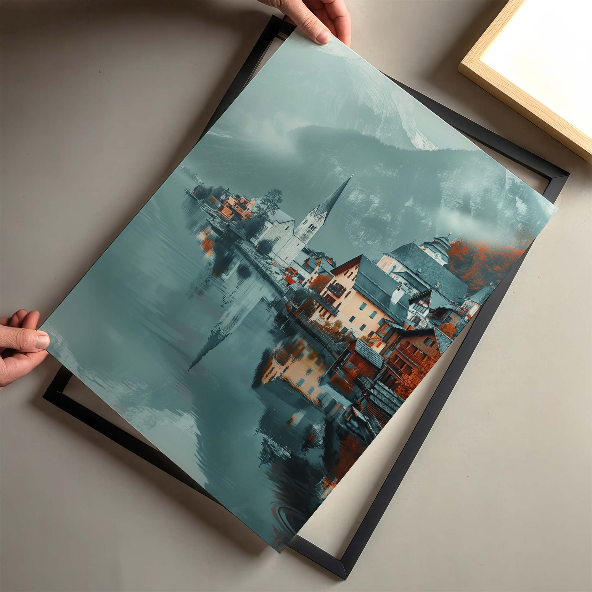 Hallstatt Austria Reflections Poster