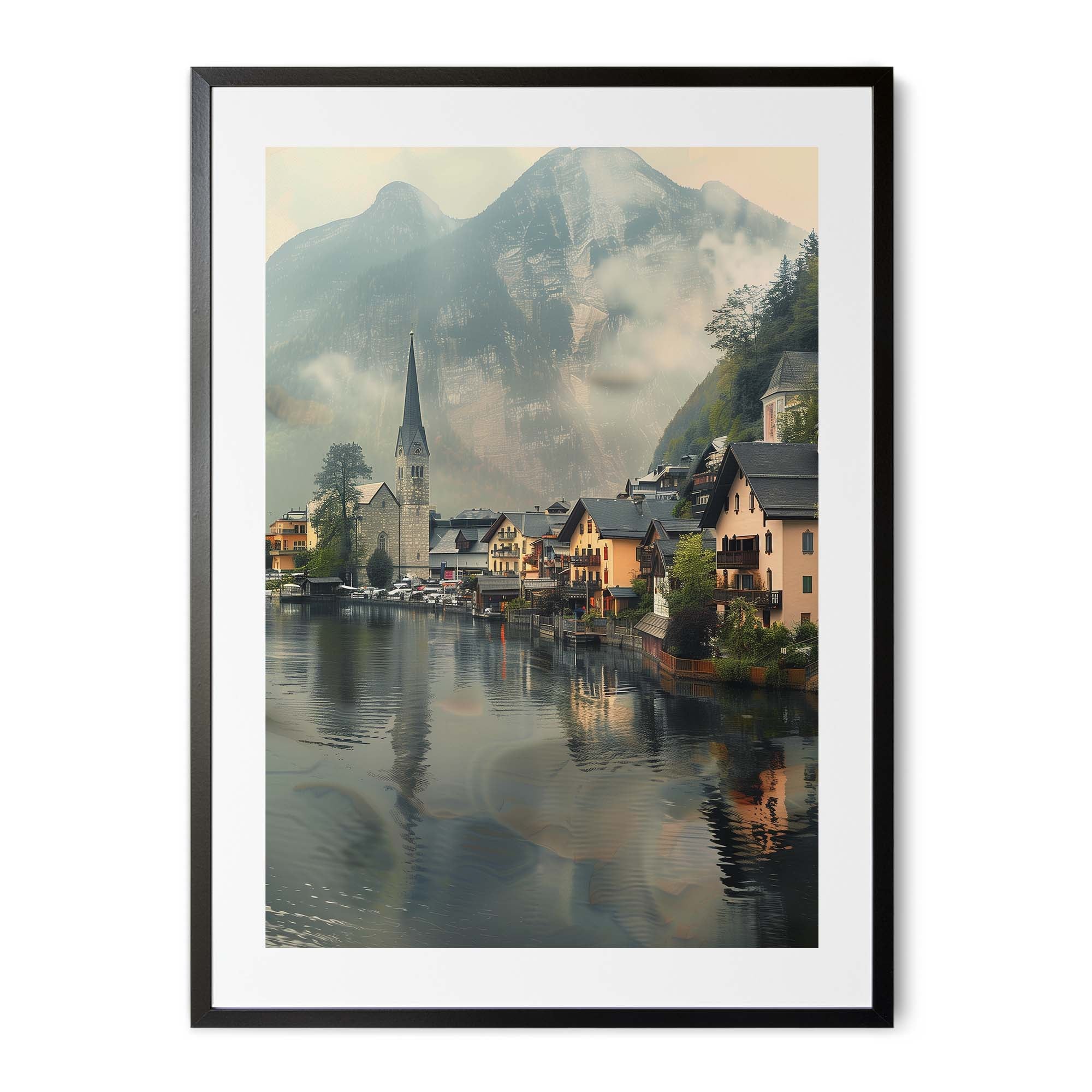 Hallstatt Austira Village Poster