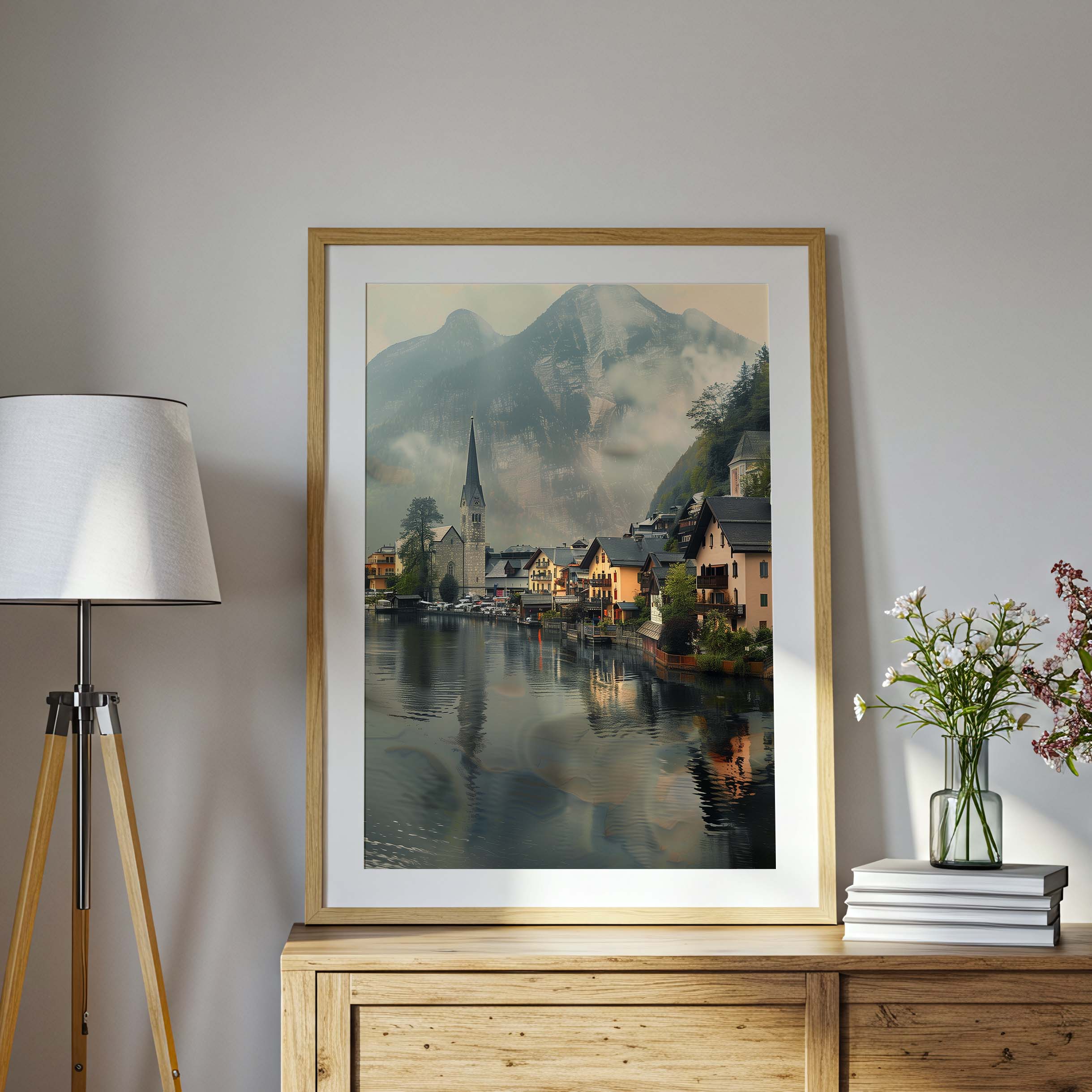Hallstatt Austira Village Poster