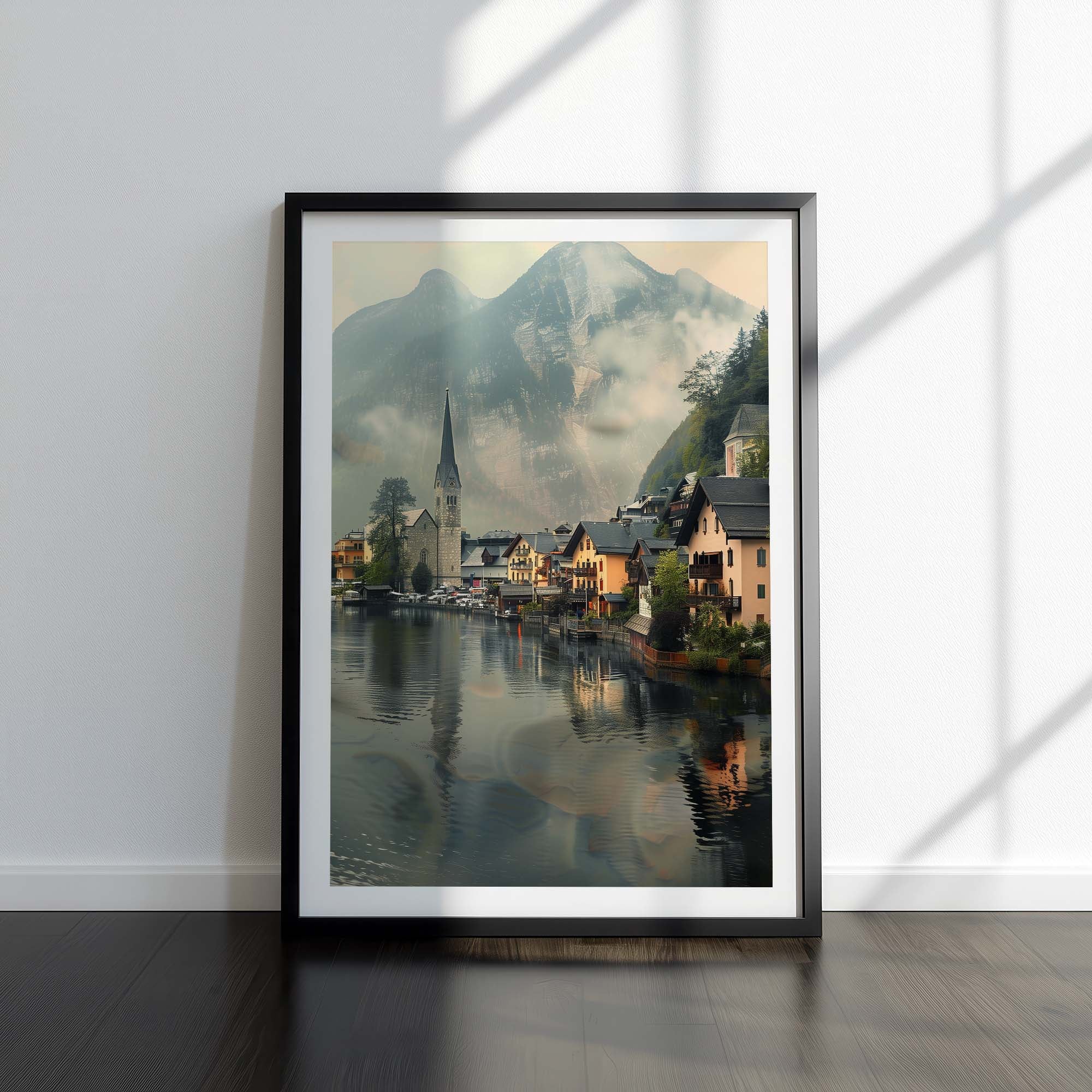 Hallstatt Austira Village Poster