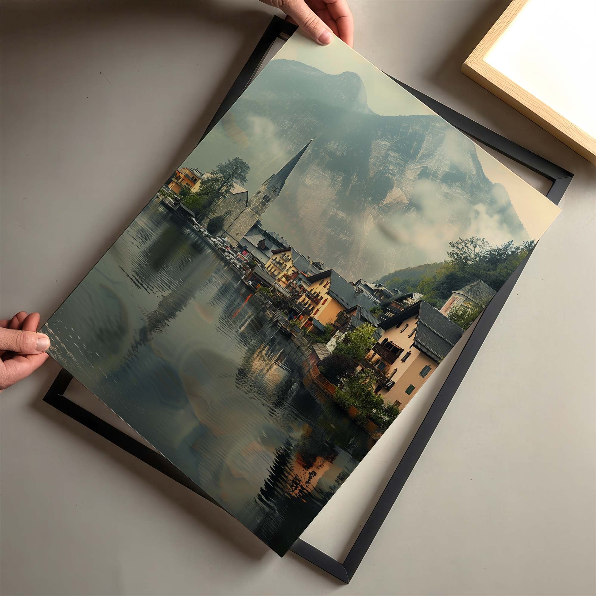 Hallstatt Austira Village Poster