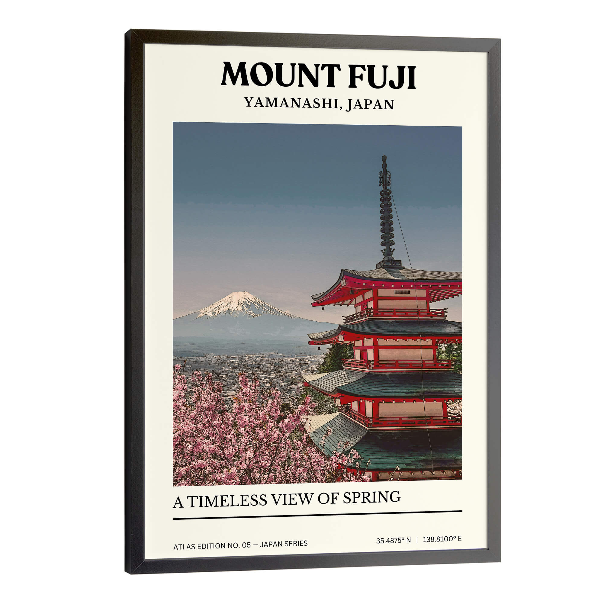 Mount Fuji in Bloom Travel Poster