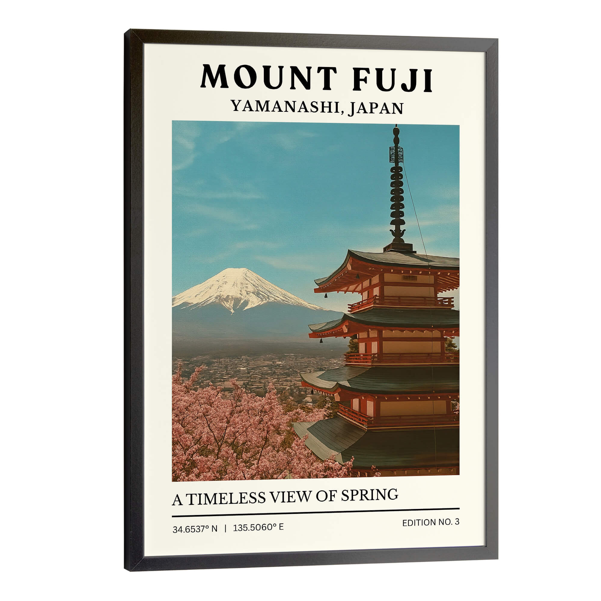 Mount Fuji Horizon Travel Poster