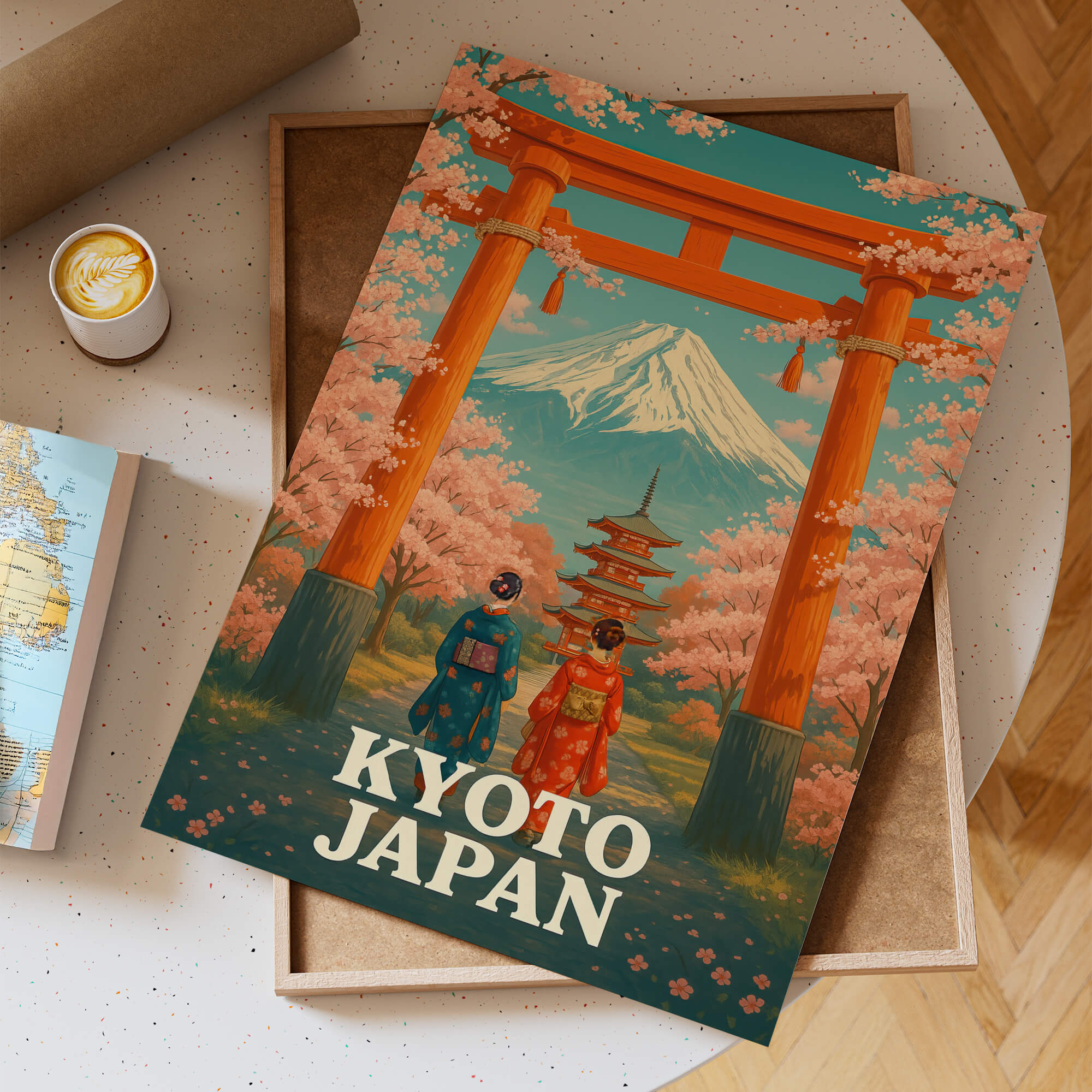 Kyoto Pathway Travel Poster