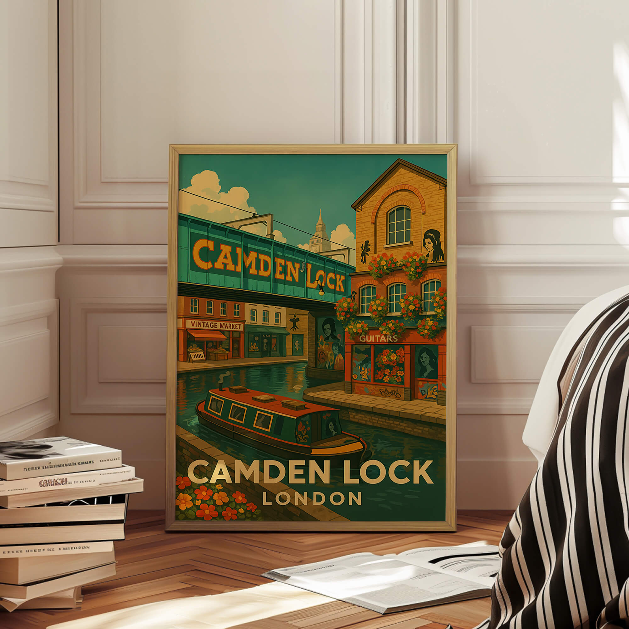 London Camden Lock Travel Poster