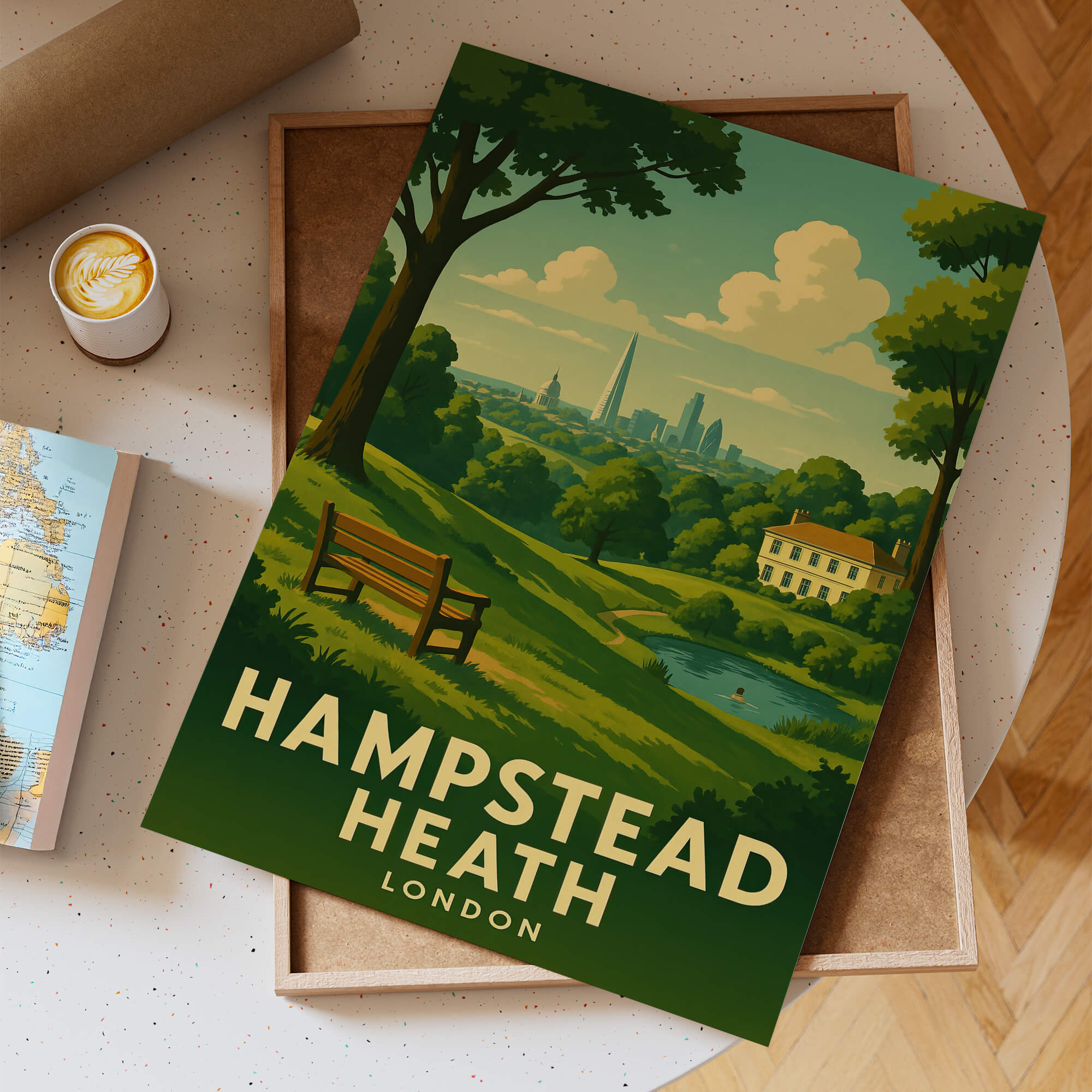 London Hampstead Heath Travel Poster