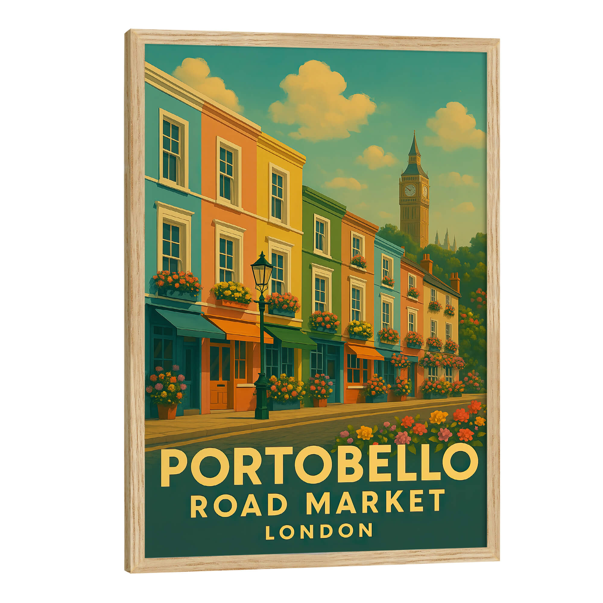 London Portobello Road Travel Poster