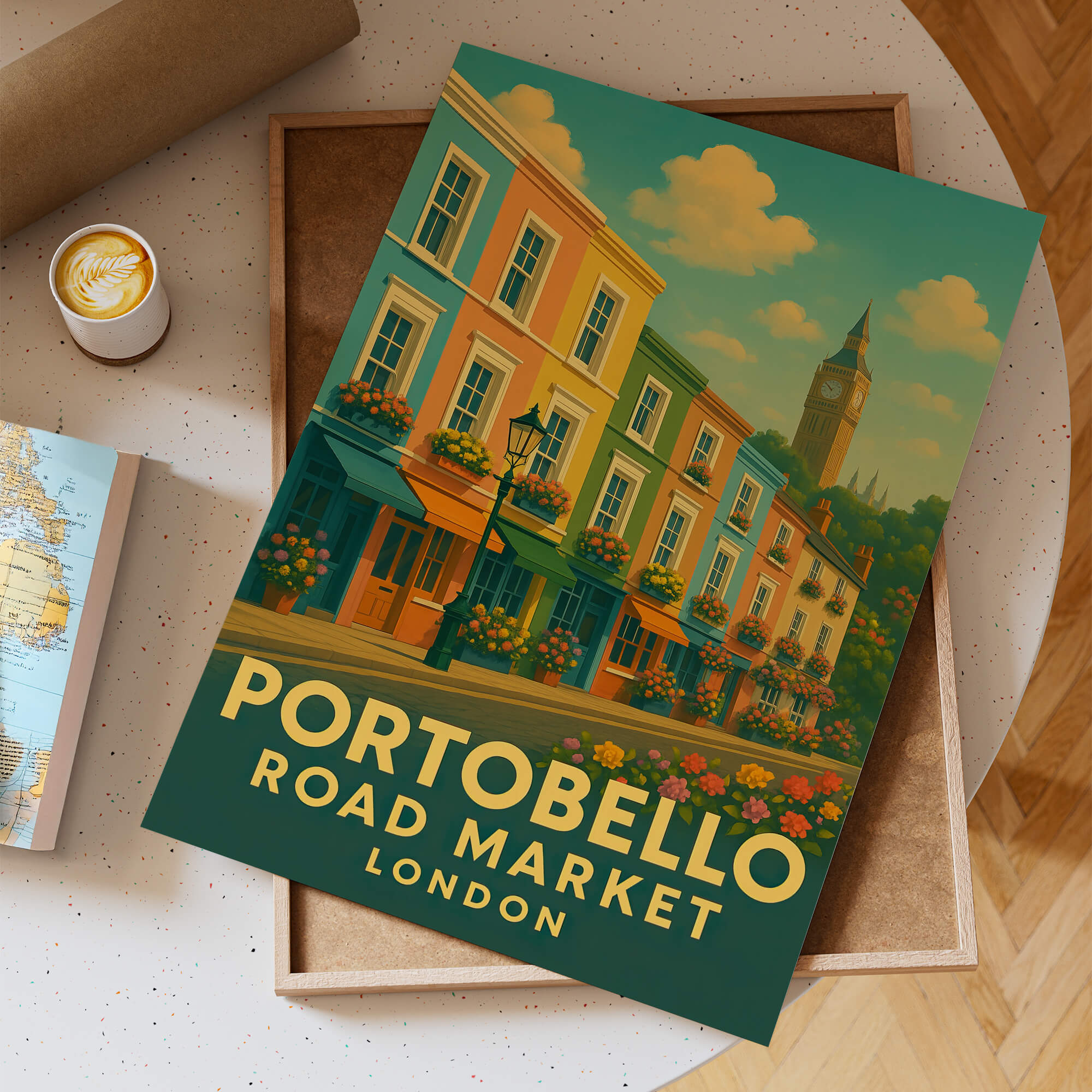 London Portobello Road Travel Poster